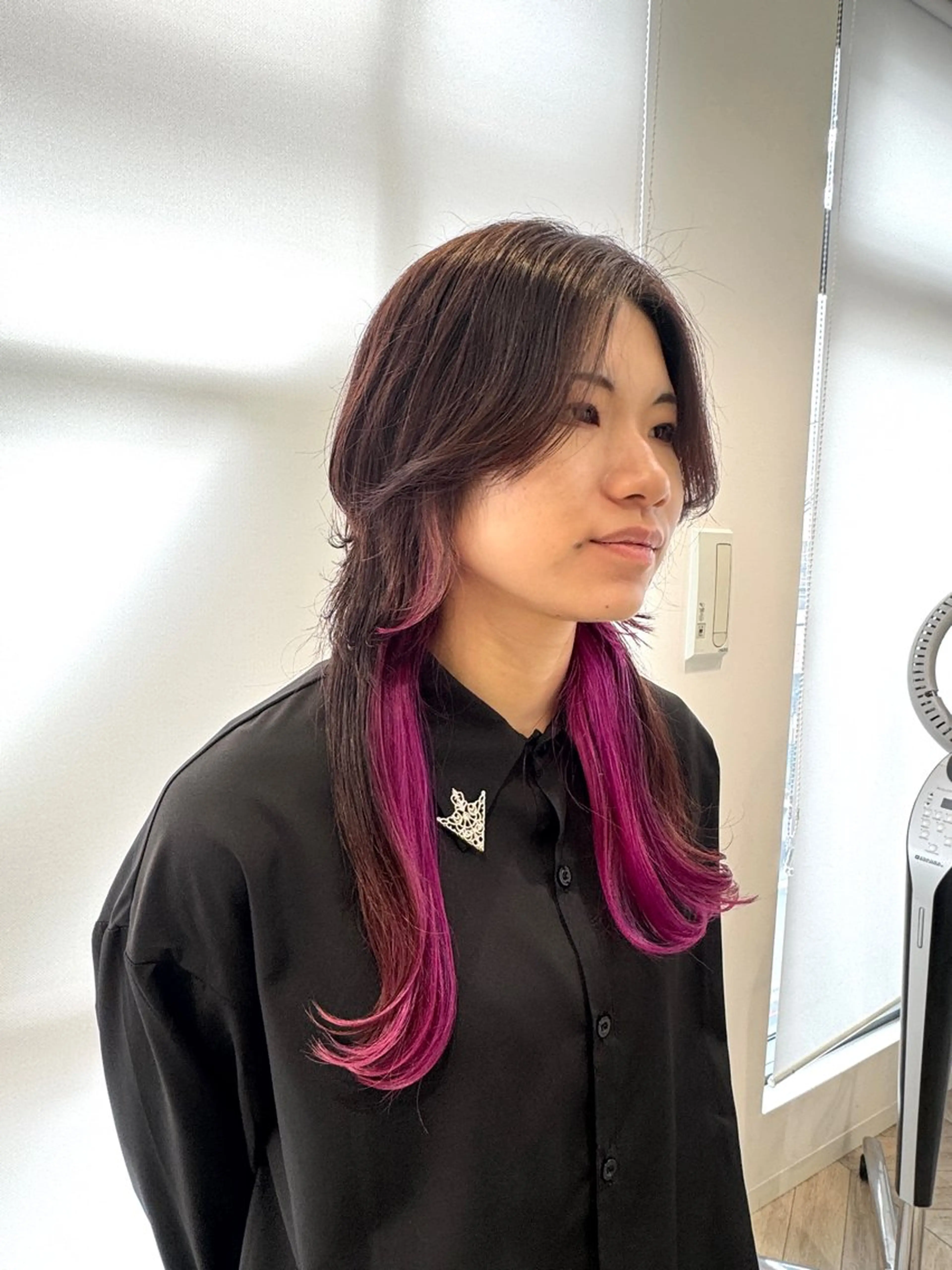 ロング カラー レイヤー/ウルフカッ ト/𝓡𝓲𝓷🍎のヘアスタイル