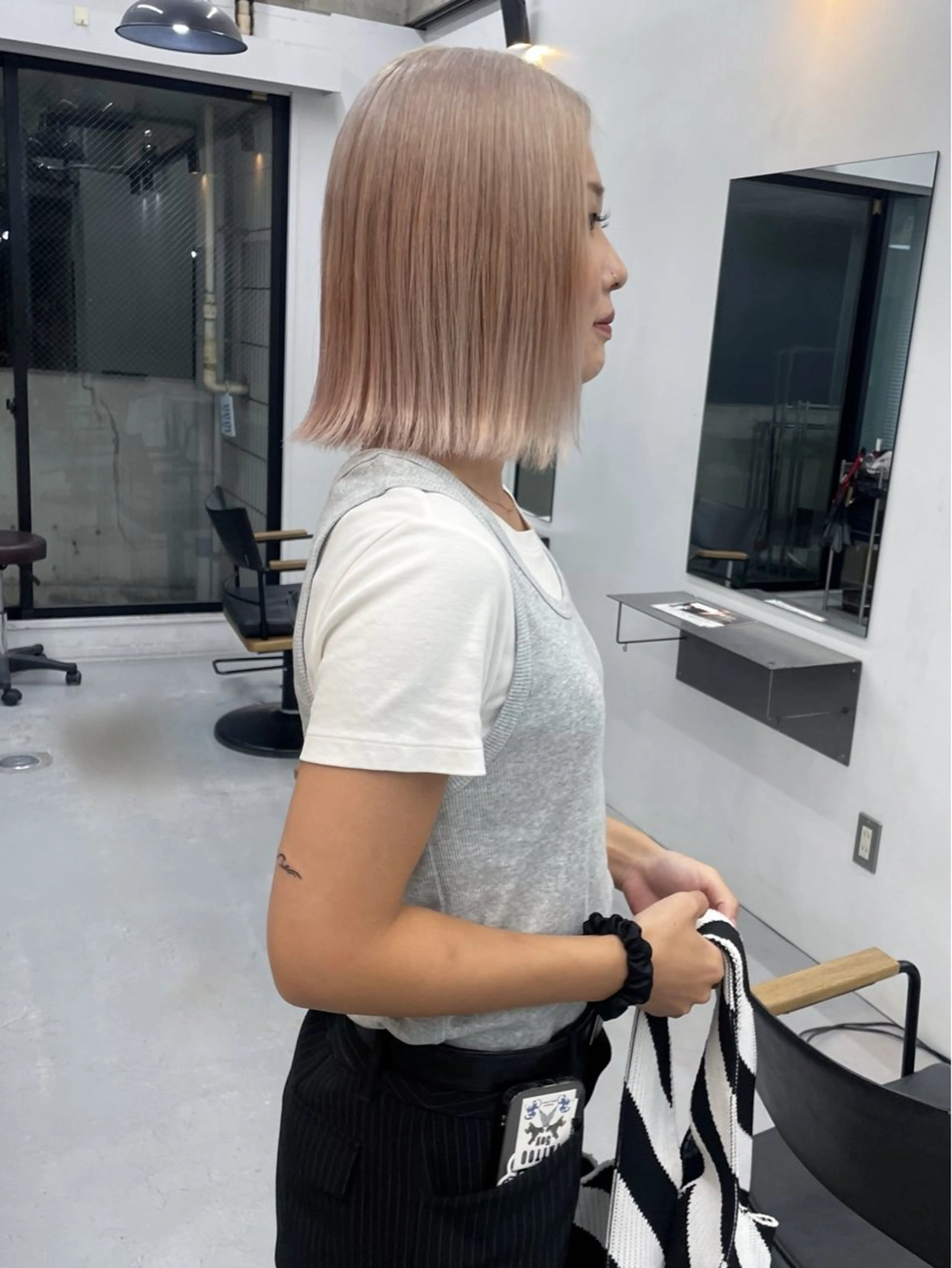 ミディアム ボブカットモデル/パ ーマ/harunaのヘアスタイル