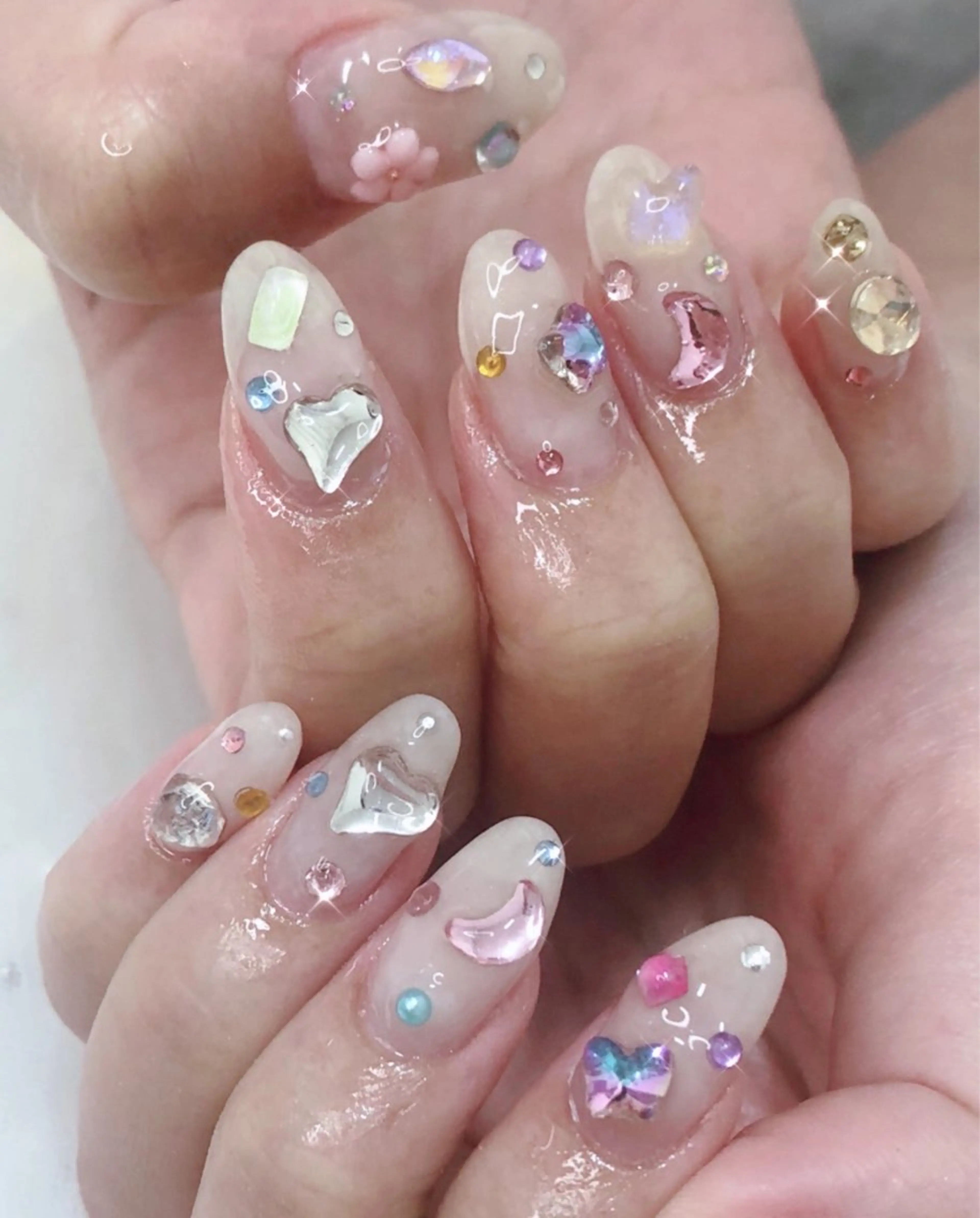 ネイル フットネイル フレンチネイル ジェルネイル ガラスフレンチ 韓国ネイル ハンドネイル ハンドケア 大門浜松町 ネイルのネイルデザイン