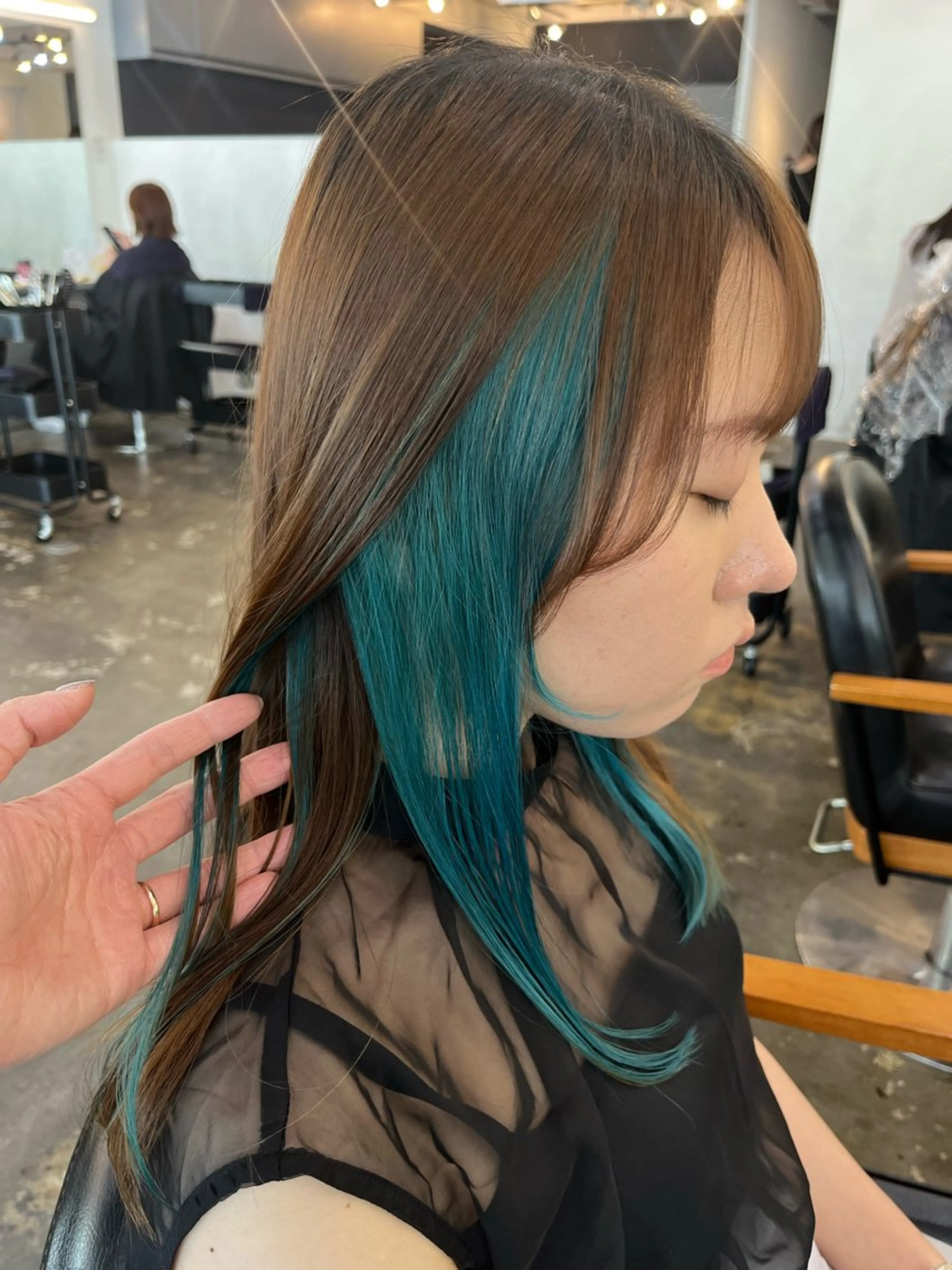 セミロング カラー カット ヘアカラー 🌛ダブルカラー 🌜SAYAKAのヘアスタイル