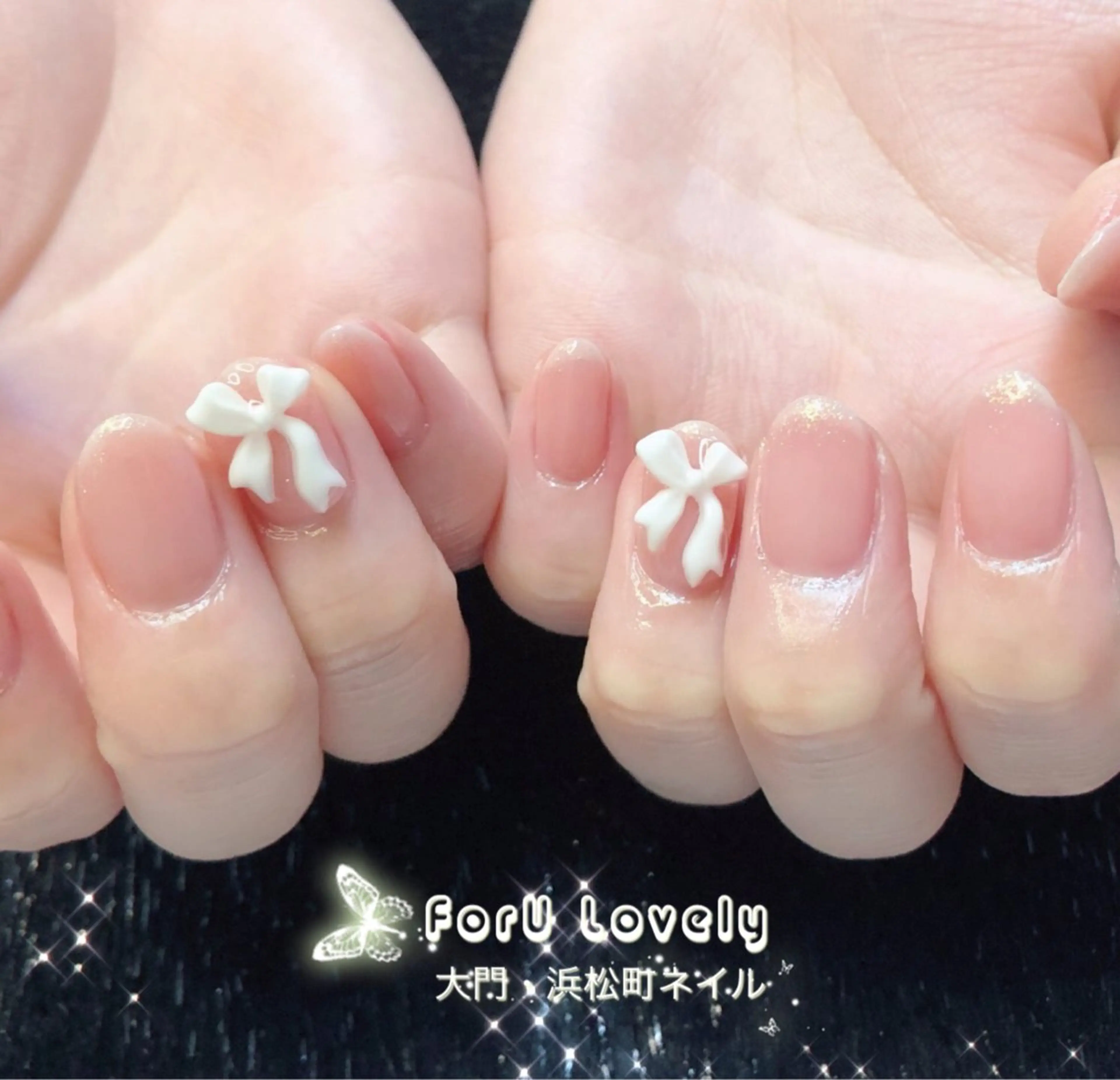 ネイル フットネイル フレンチネイル ジェルネイル ガラスフレンチ ハート ハンドネイル ハンドケア 大門浜松町 ネイルのネイルデザイン