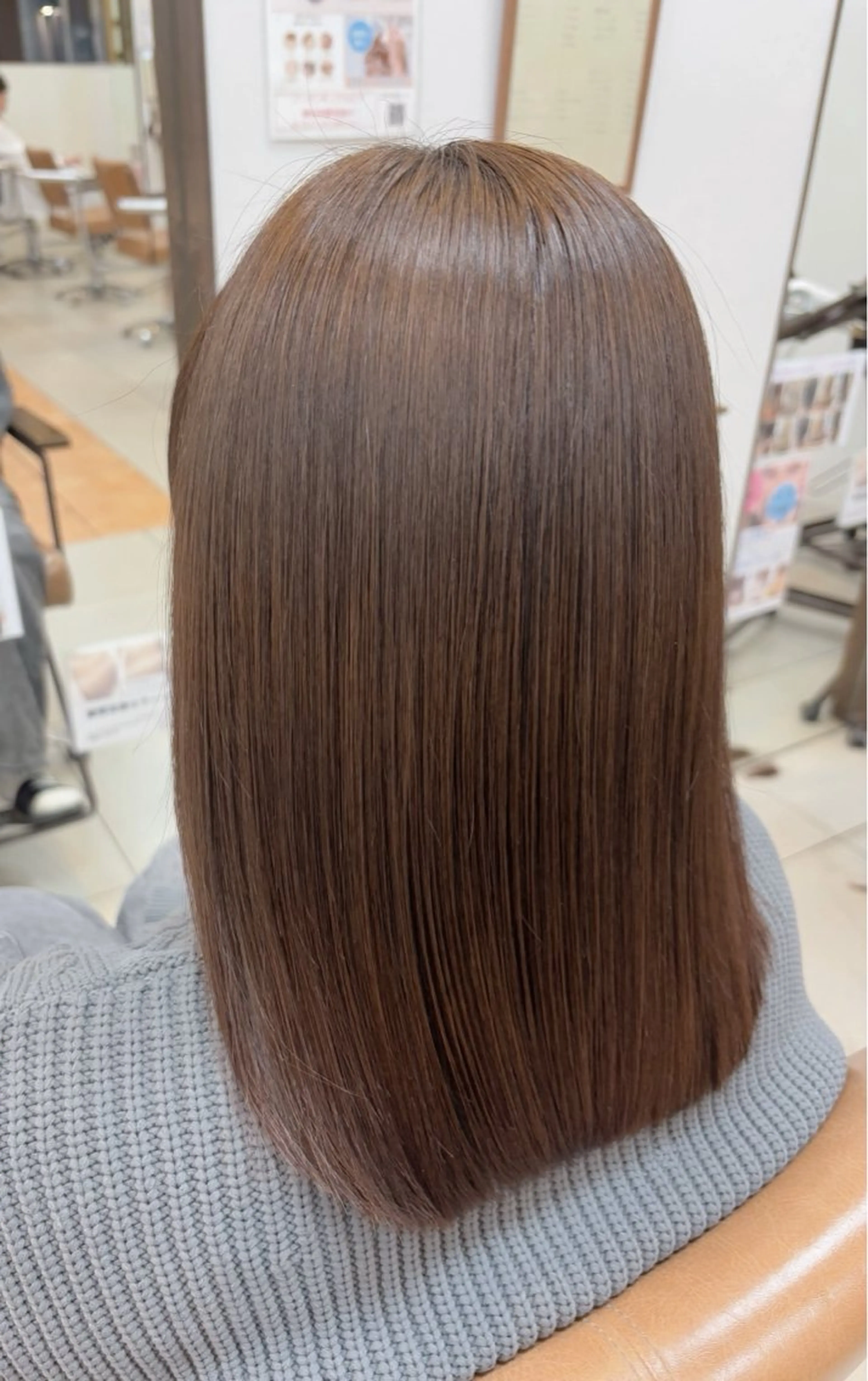 ミディアム カラー アッシュ アッシュブラウン ブラウンカラー 髪質改善 ヘアカラー トリートメント 頭皮×髪質改善 透明感カラー💎中村のヘアスタイル