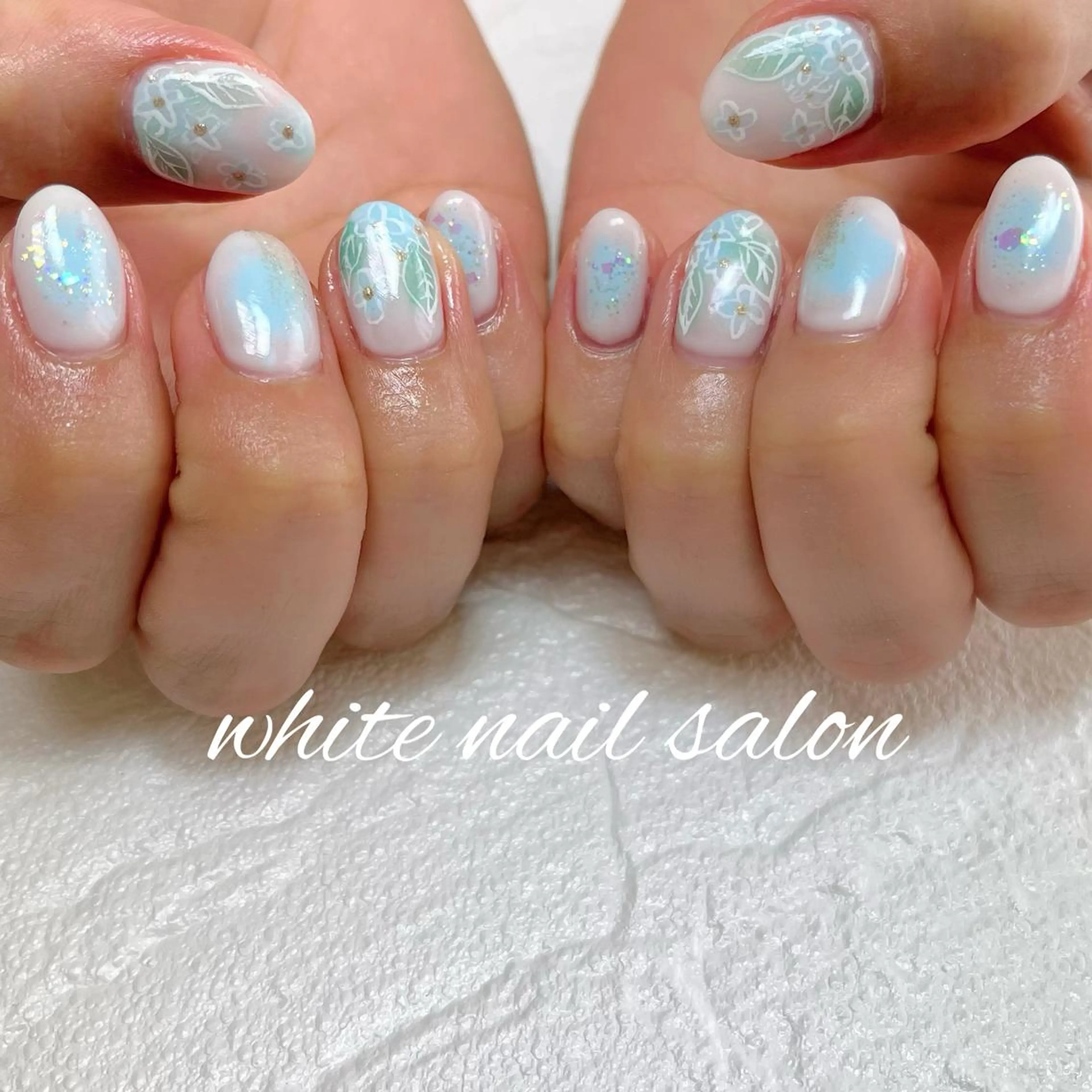 ネイル フットネイル ジェルネイル ハードジェル ラメ(グリッター) 持ち込み ハンドネイル white nail salonのネイルデザイン