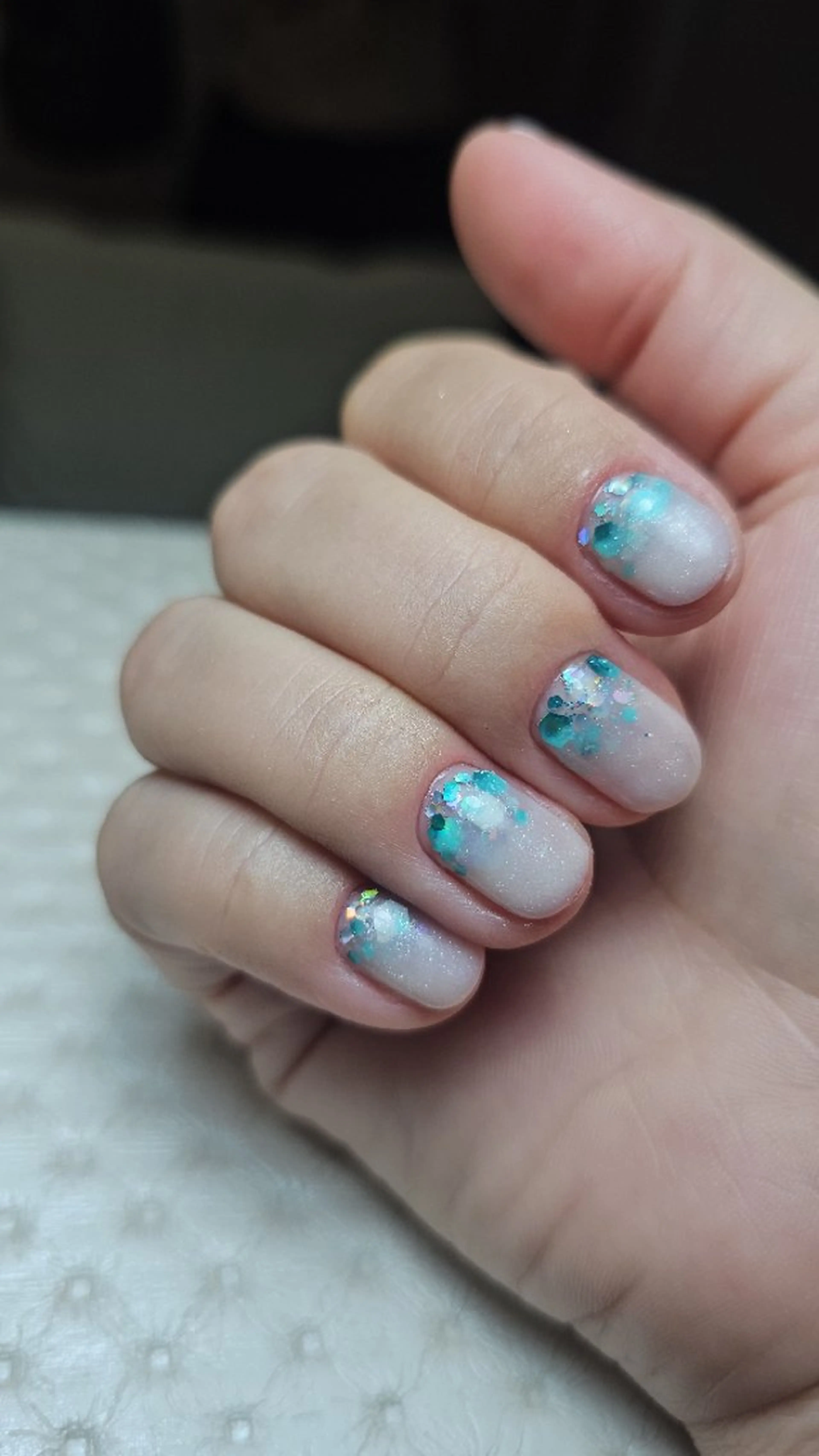 カラーグラデーションネイル/Color gradation nail (off+30分)➡️ 長い爪+1.000 ¥の写真