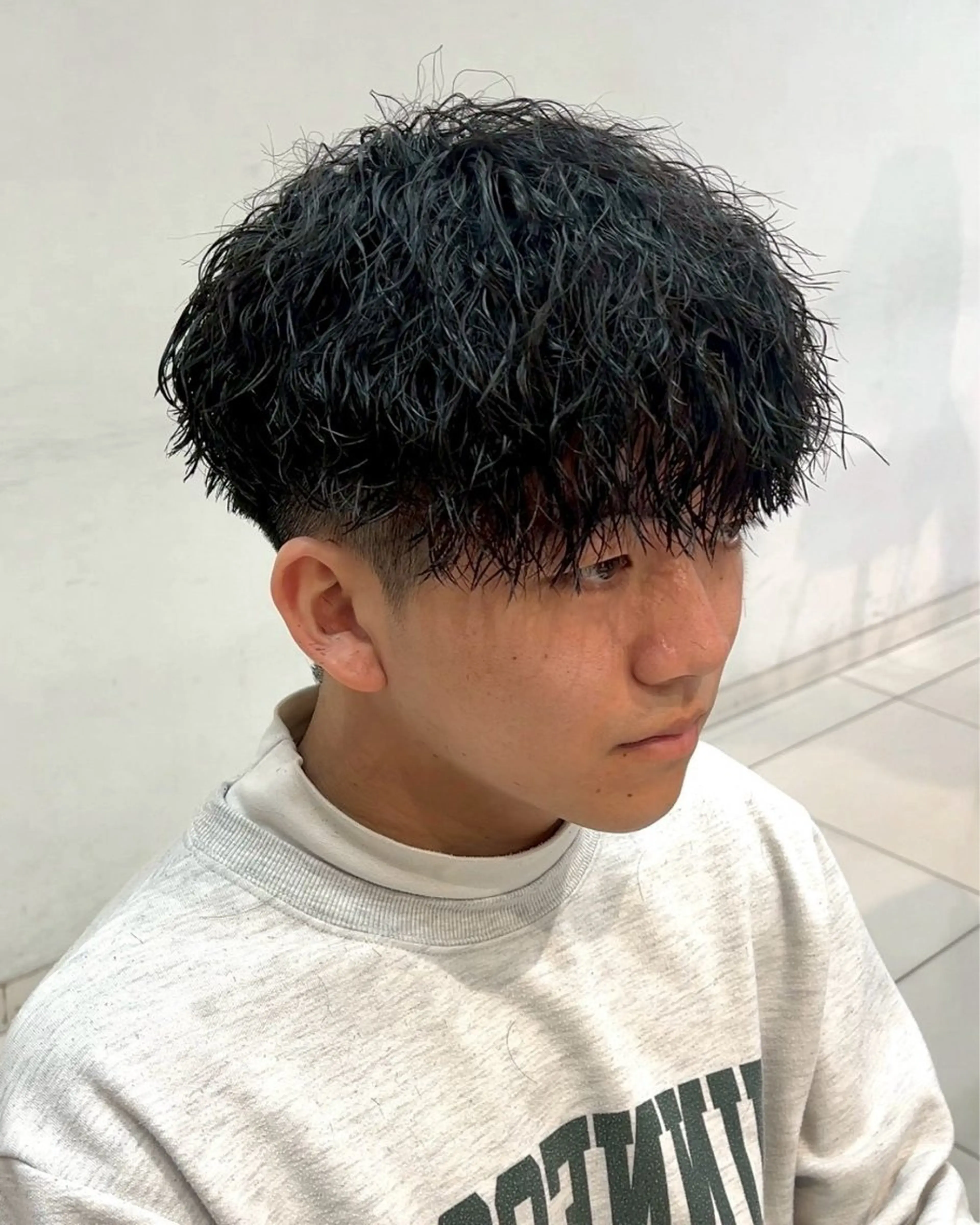 ショート パーマ メンズ カット パーマ パーマ/ハイトーン /吉田眞のヘアスタイル