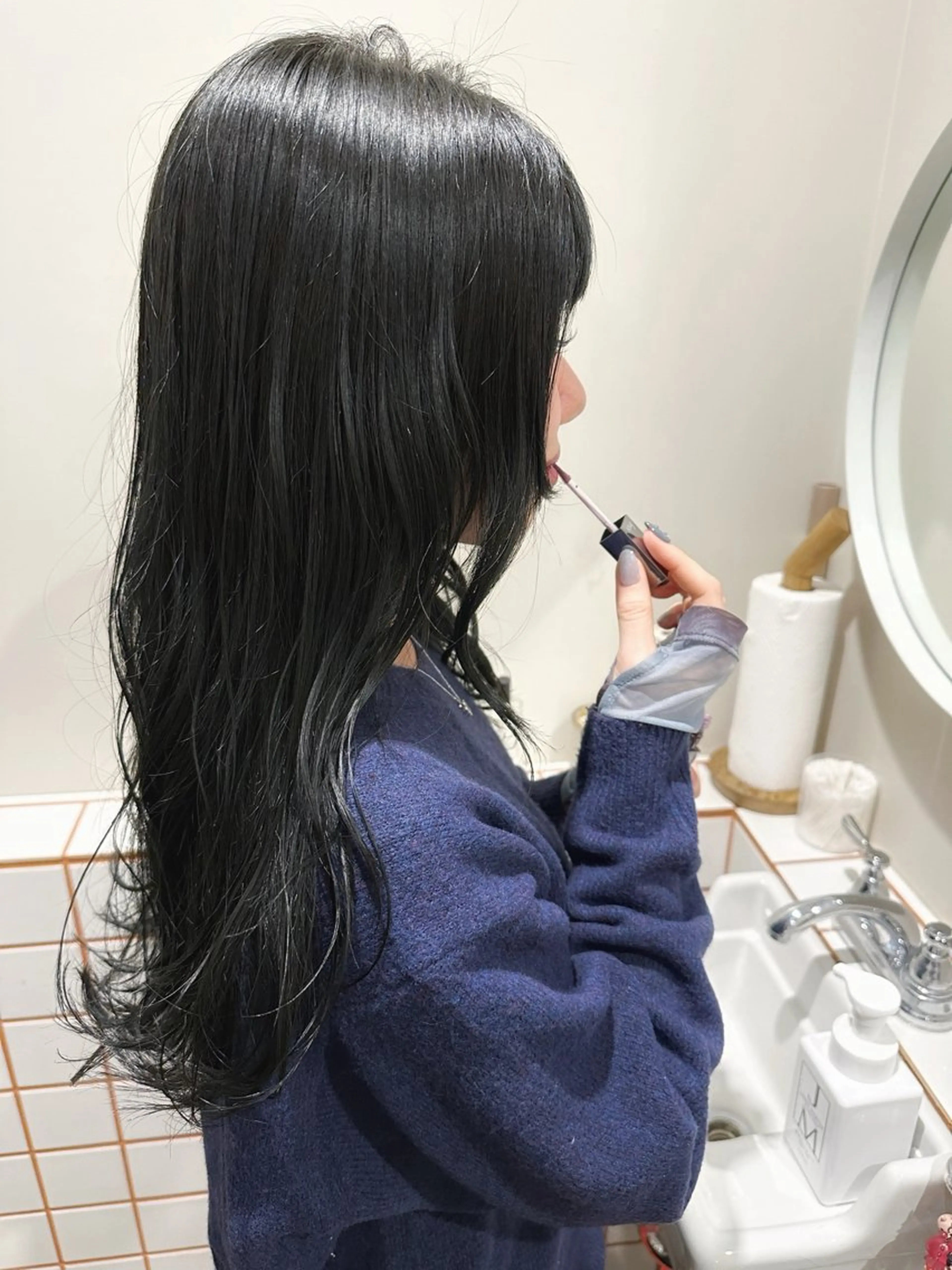 ロング カラー ヘアアレンジ カット ヘアカラー トリートメント hibiki/セット /透明感カラーのヘアスタイル