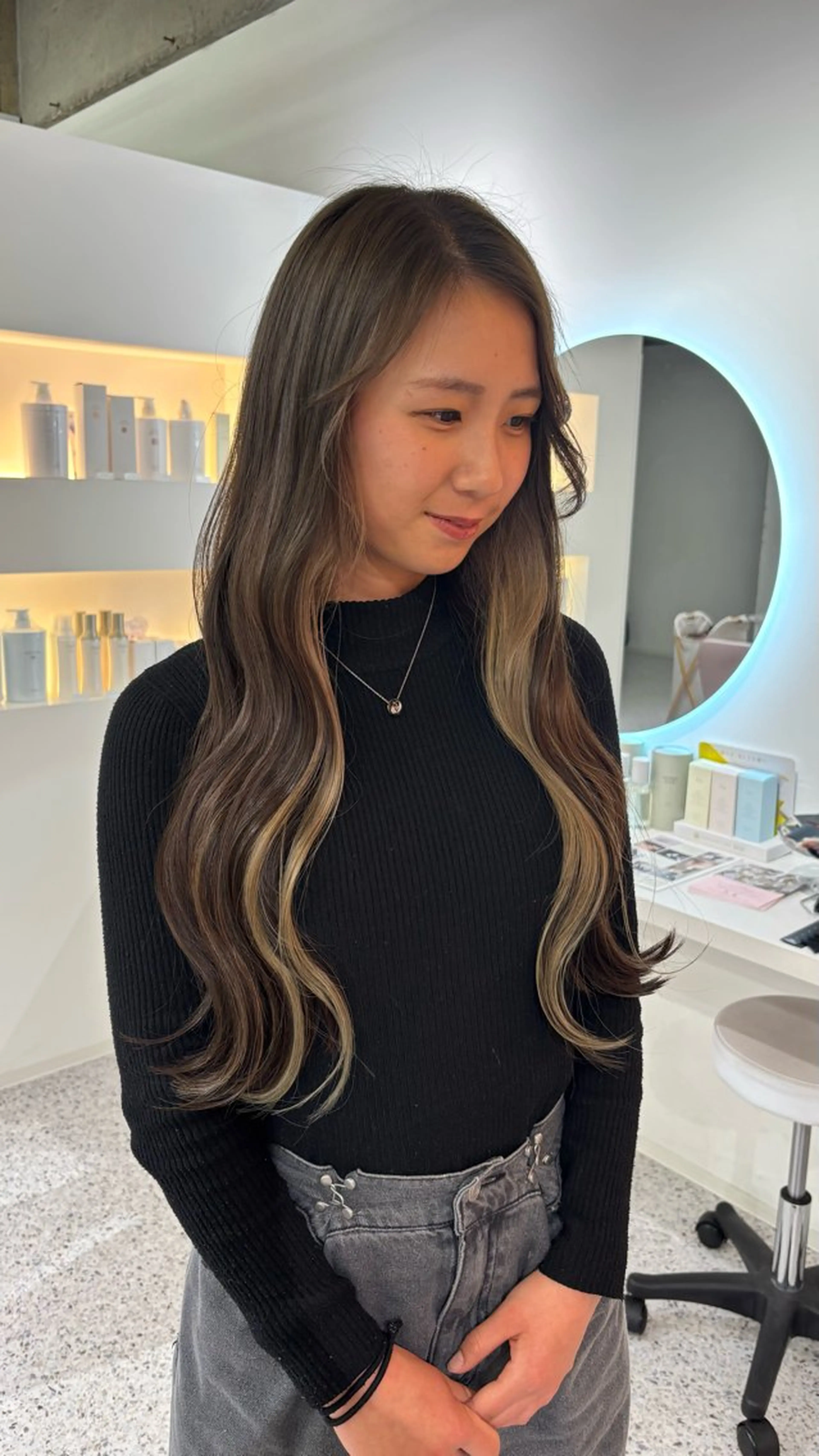 ロング カラー cher. 熊谷衣織のヘアスタイル