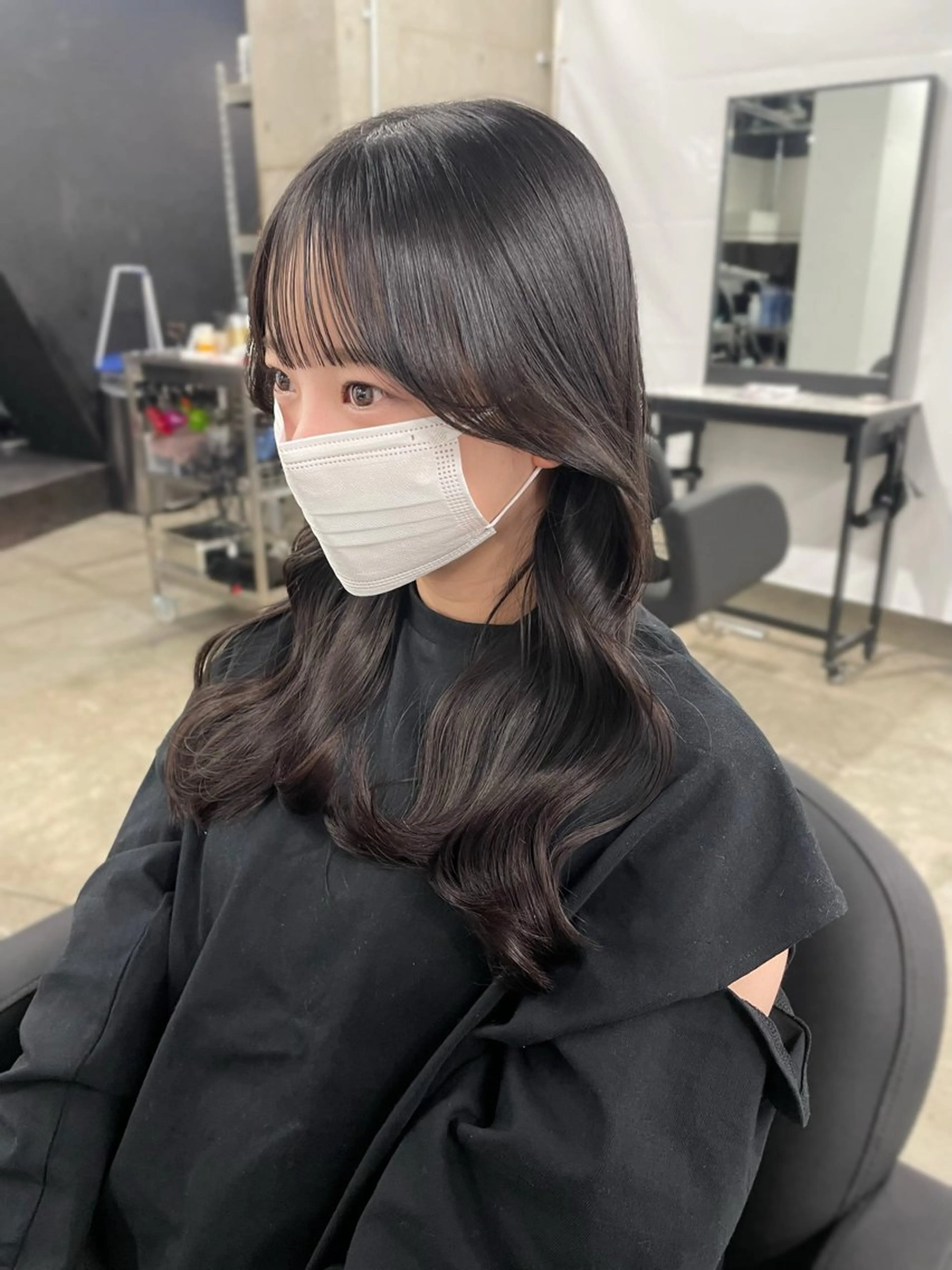 セミロング カット レイヤーカット/ 縮毛矯正/ミサキ💐のヘアスタイル