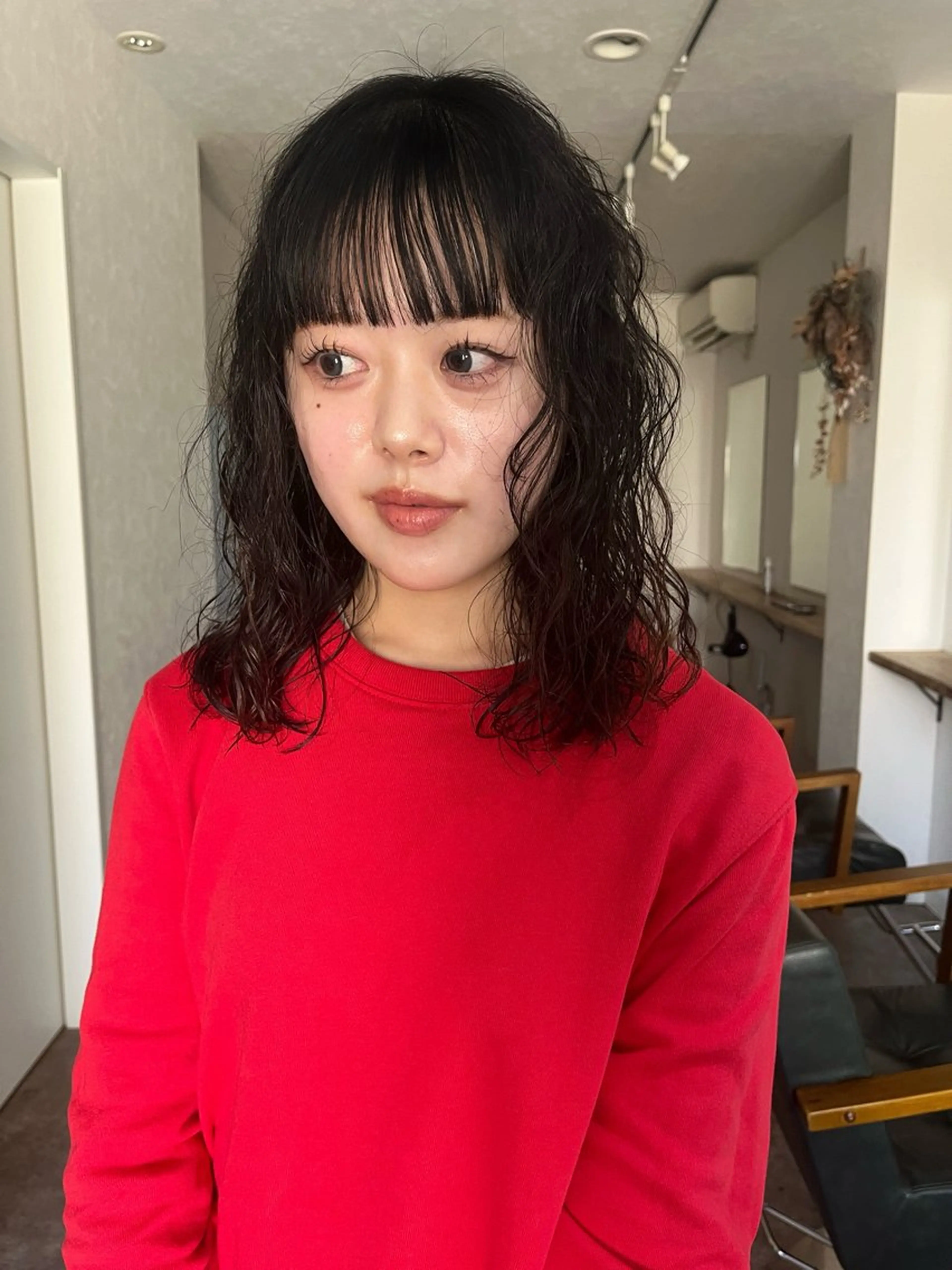 ミディアム パーマ ミディアムパーマ ニュアンスパーマ カット パーマ トリートメント 金井京介/レイヤー /ボブパーマのヘアスタイル