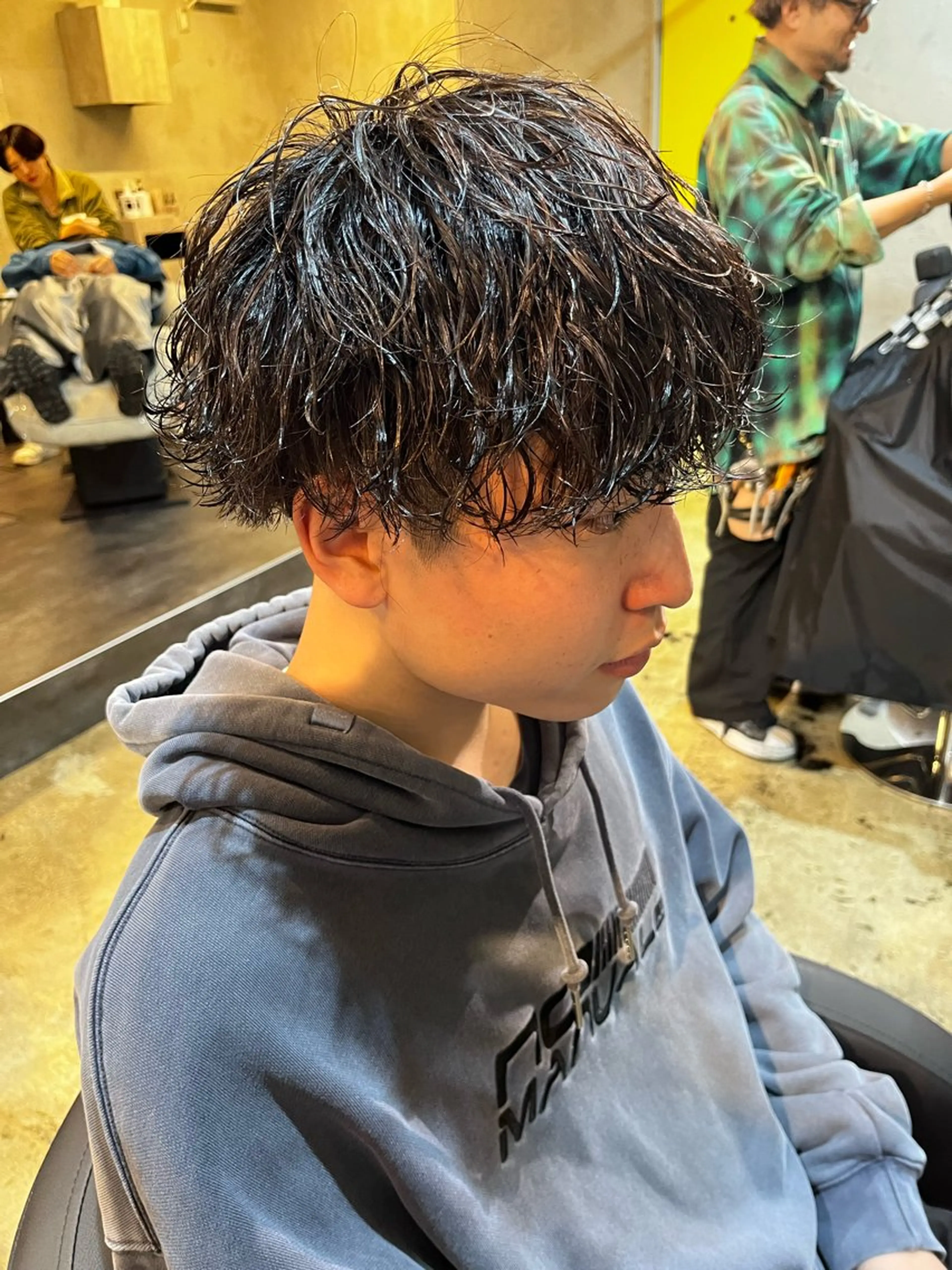 パーマ メンズ メンズパーマ 波巻きパーマ 🟦ROOM MEN 瀬古　侑輝🟦のヘアスタイル