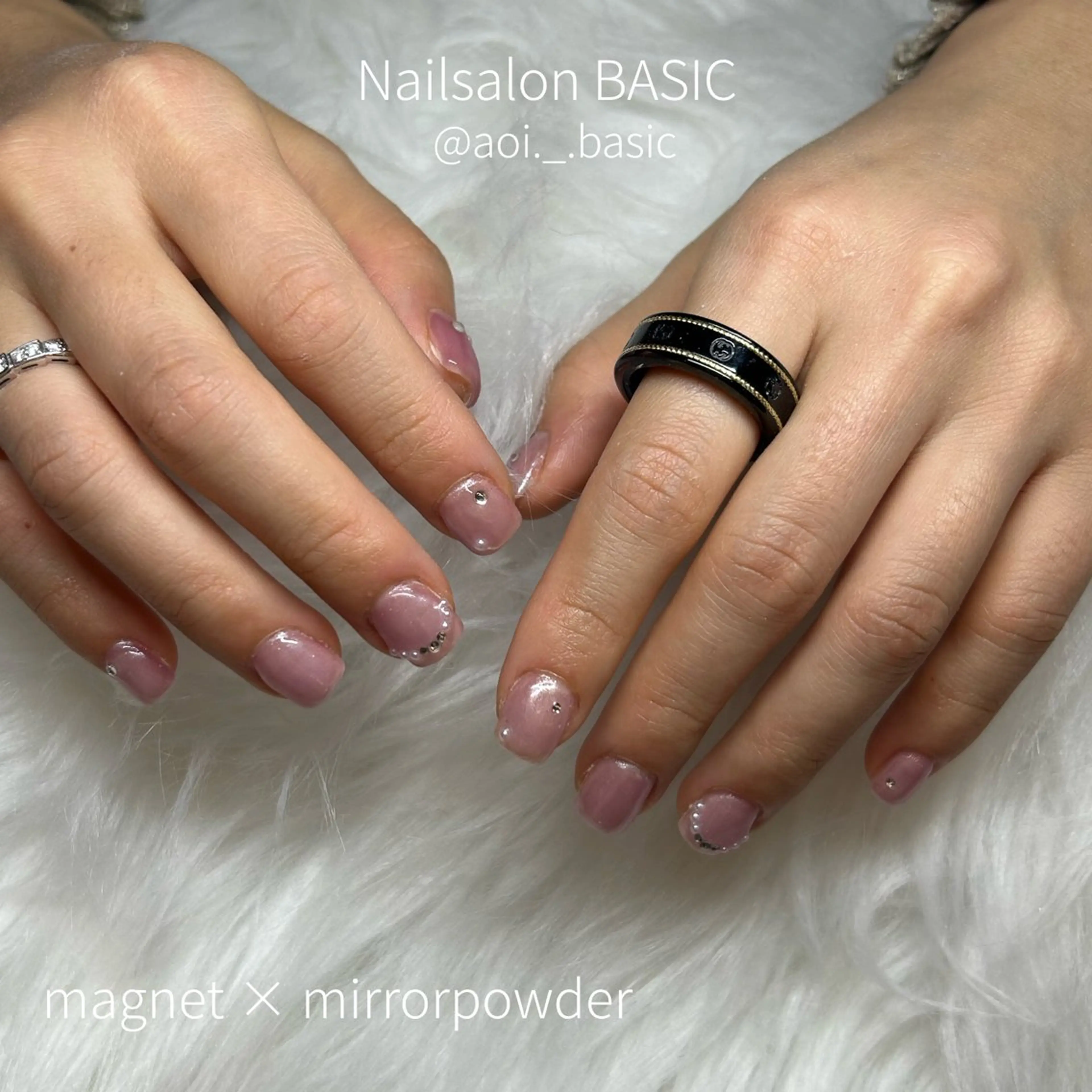 ネイル マグネットネイル 持ち込み ハンドネイル Nail&Eye Basic 【パラジェル/パラスパ/パリジェンヌ】所属・BASIC麻布十番店 あおいのネイルデザイン