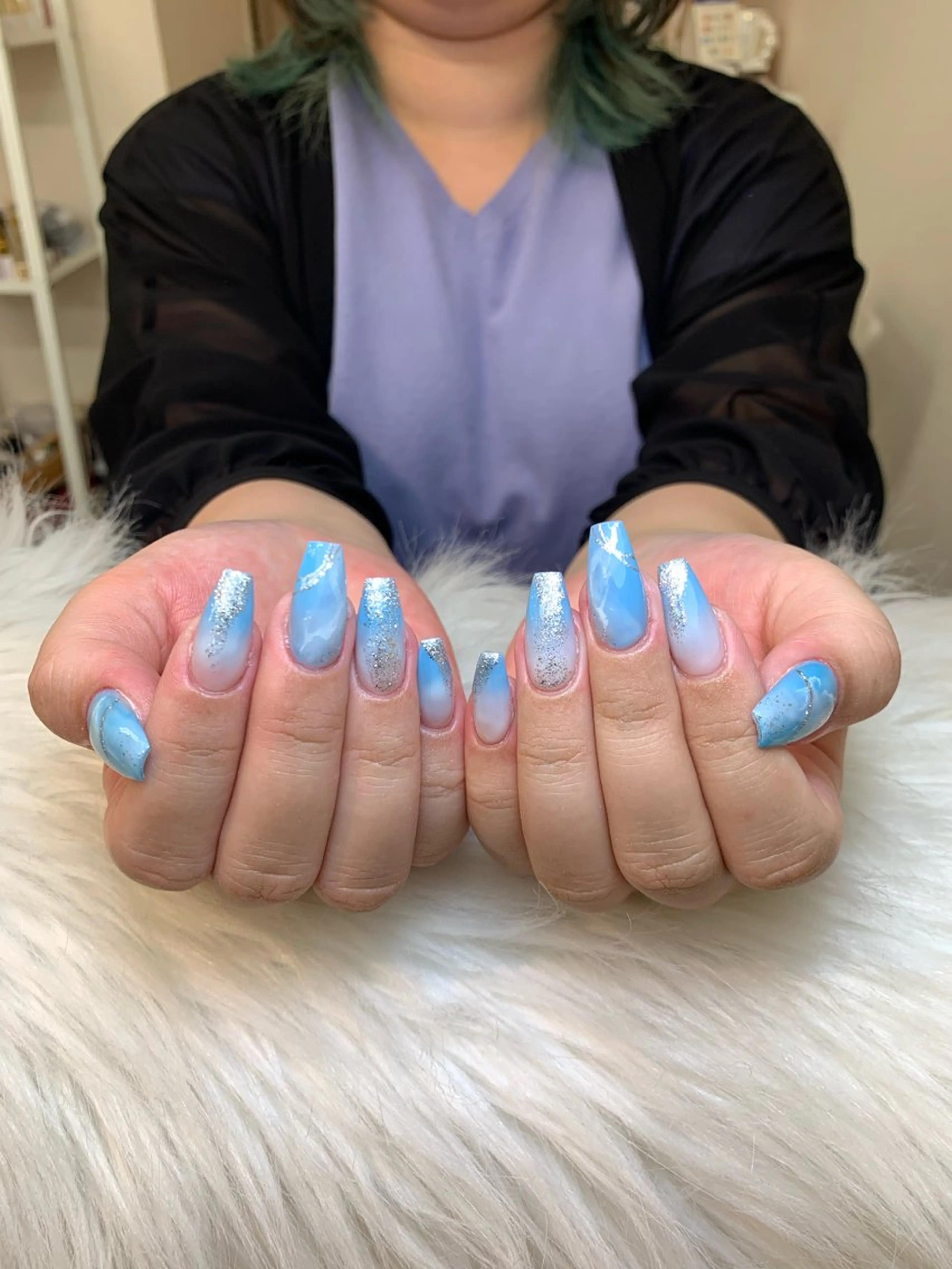ネイル アートネイル 長さ出し ジェルネイル マグネットネイル ニュアンスネイル ハンドネイル Cloudy Chan Nailのネイルデザイン
