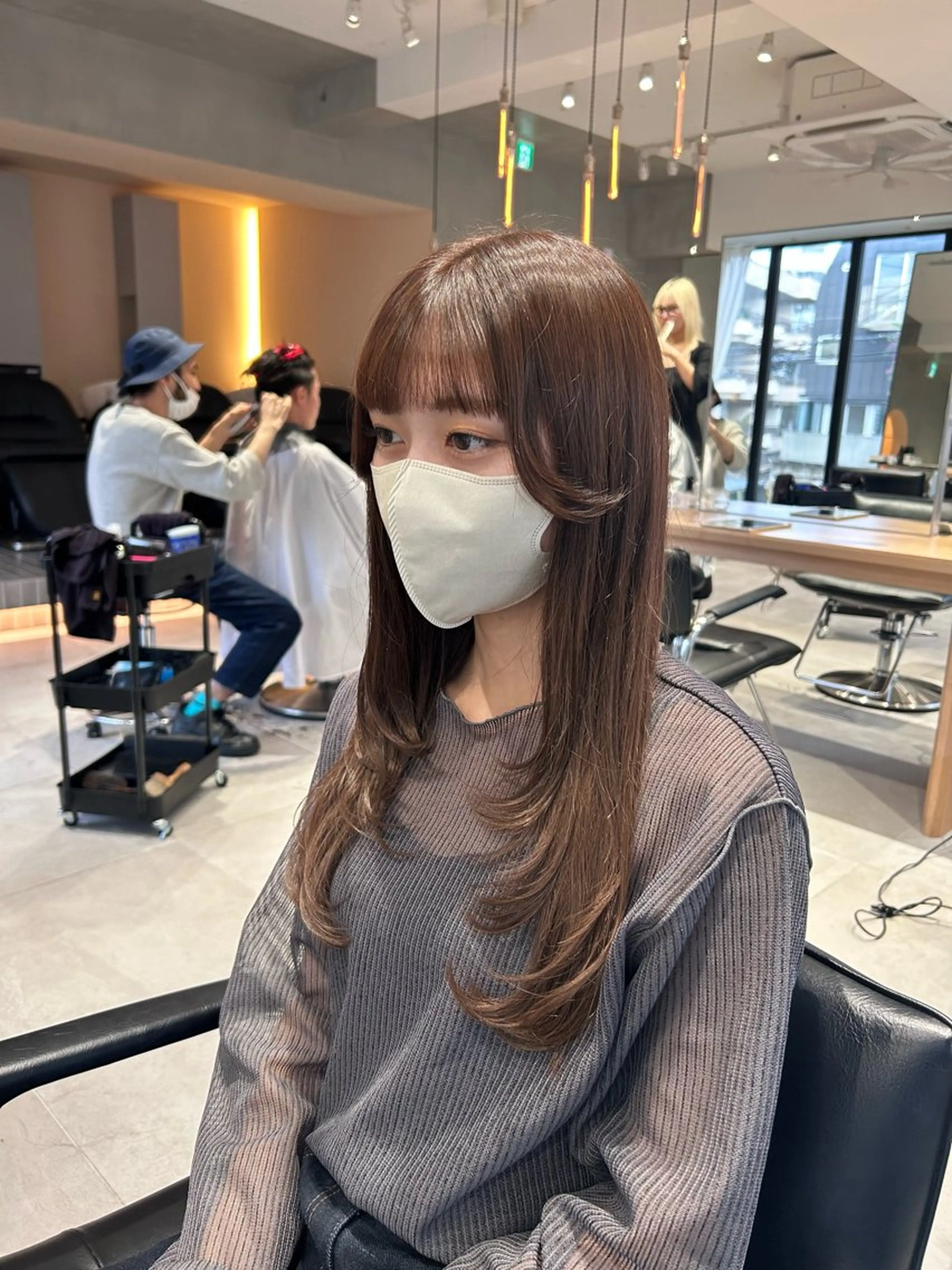 ロング カラー レイヤーカット 似合わせカット カット ヘアカラー トリートメント ヘッドスパ ヘアセット miko🪽地毛風/ ハイトーン/レイヤーのヘアスタイル