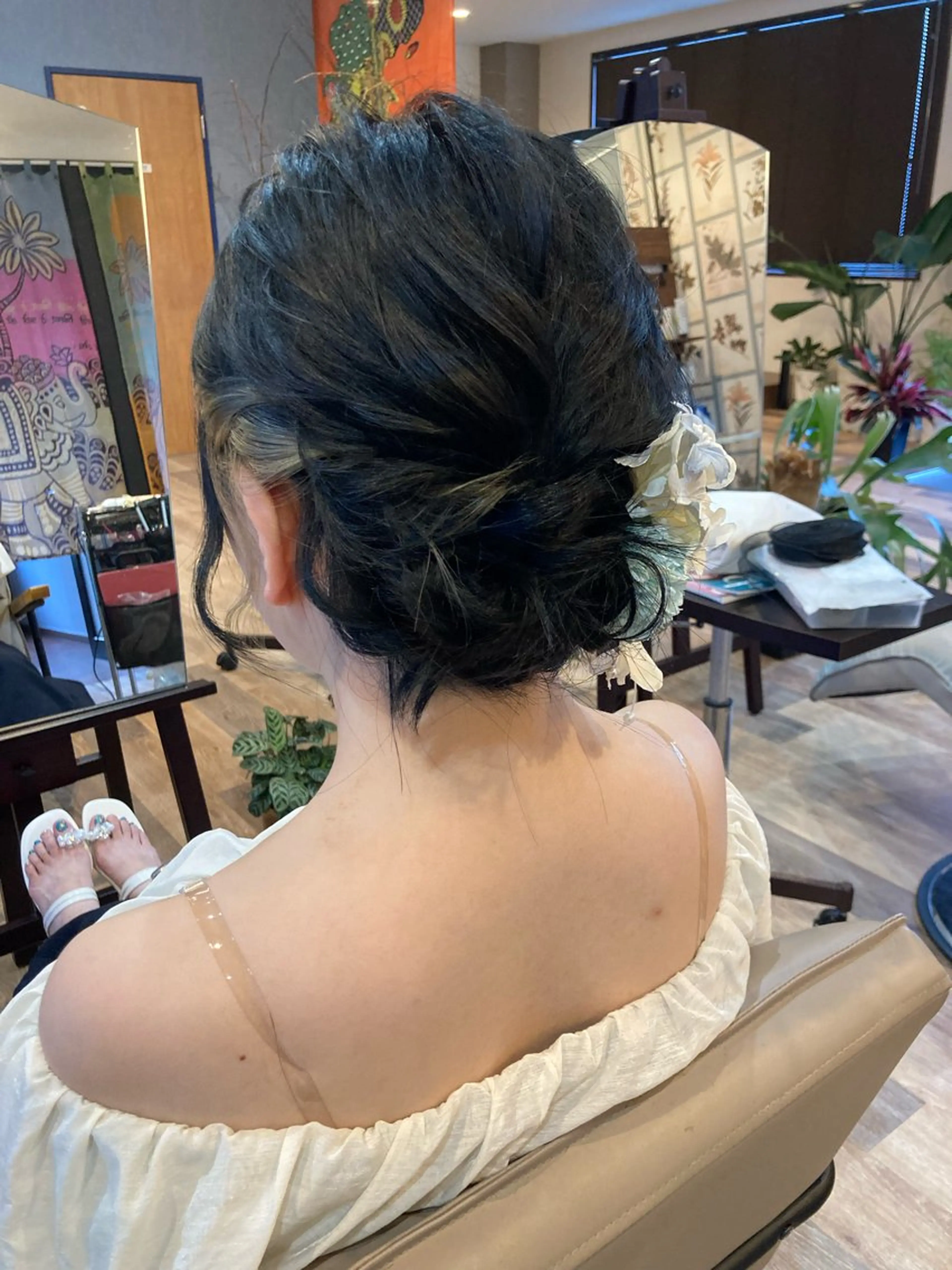 ミディアム ヘアセット 中野 紹江のヘアスタイル