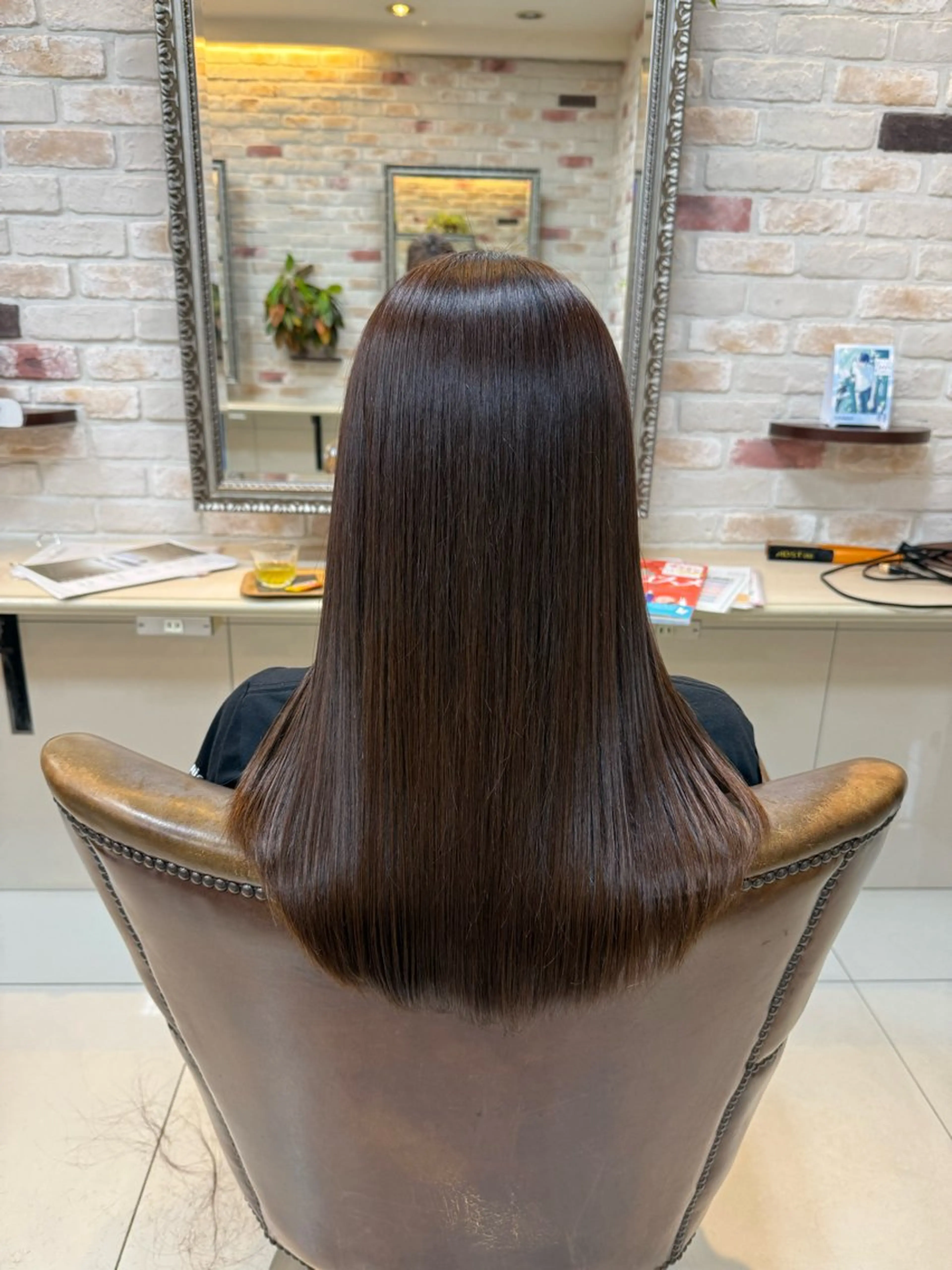 ロング くせ毛 縮毛矯正 のぐち ゆうなのヘアスタイル