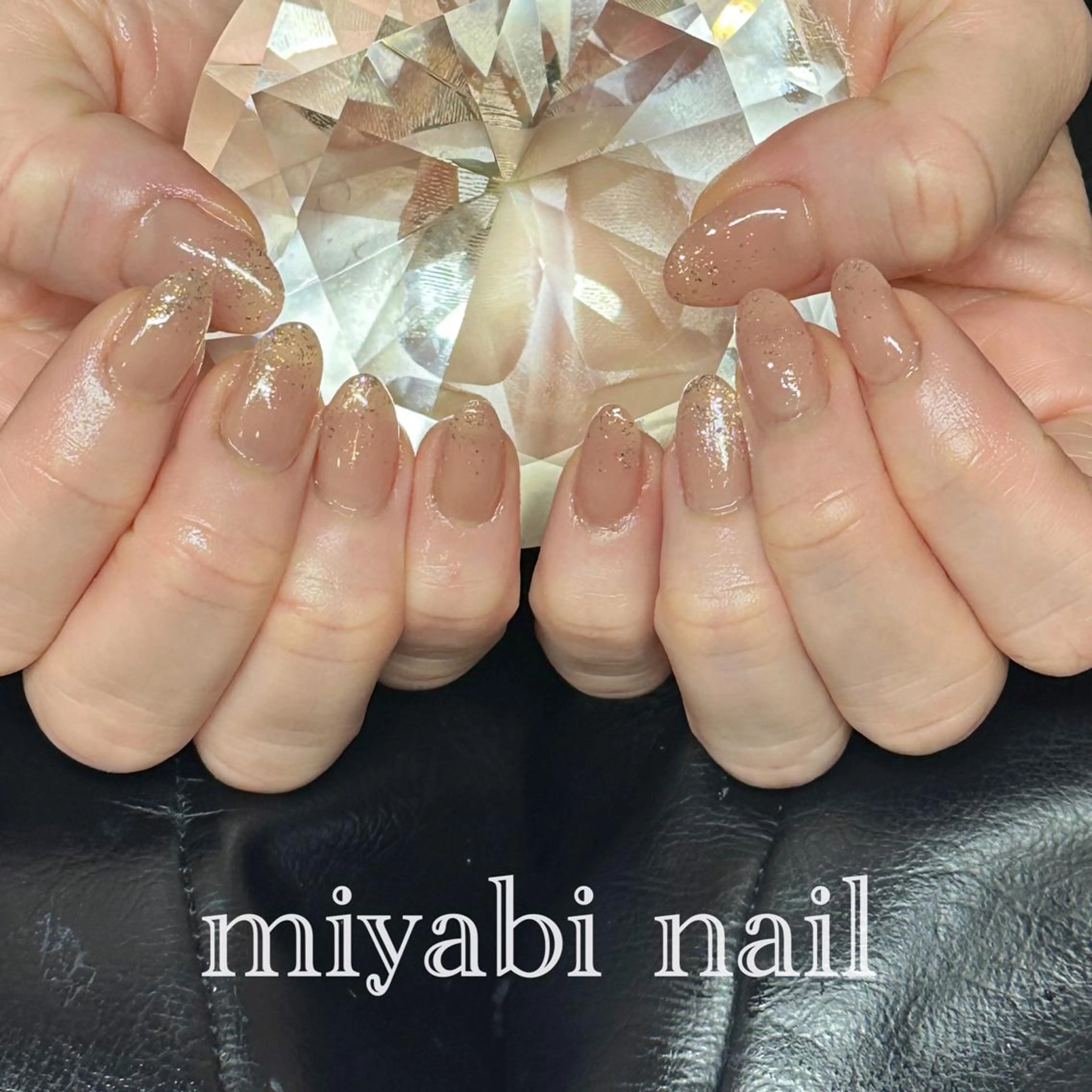 ネイル チークネイル ジェルネイル ラメ(グリッター) 持ち込み オフィスネイル ハンドネイル miyabi nail 桂川駅近くのネイルデザイン