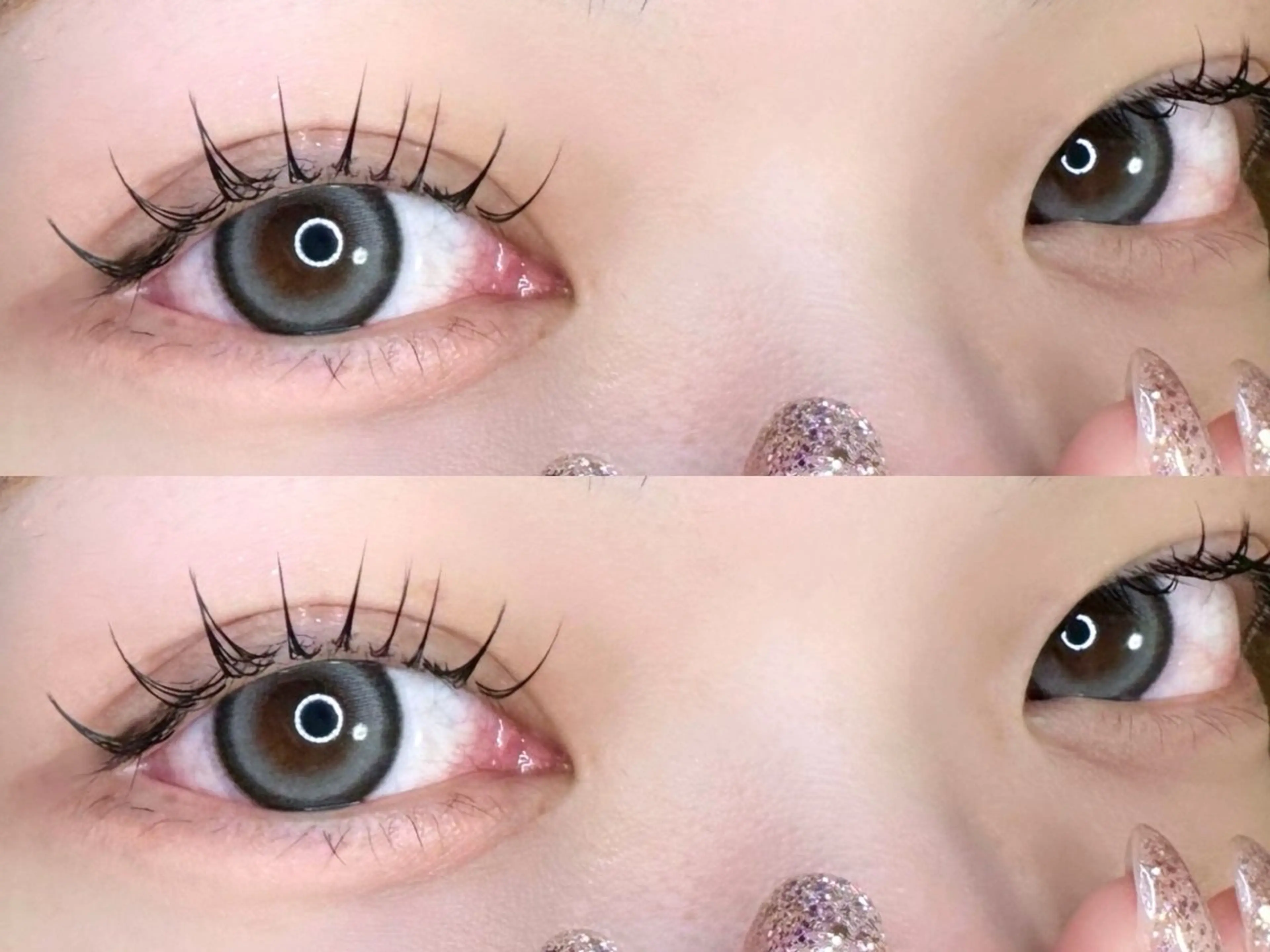 マツエク・マツパ 一重×まつ毛パーマ マツパ 寒色/デザインカラー 🪽_マヒルのマツエク・マツパデザイン