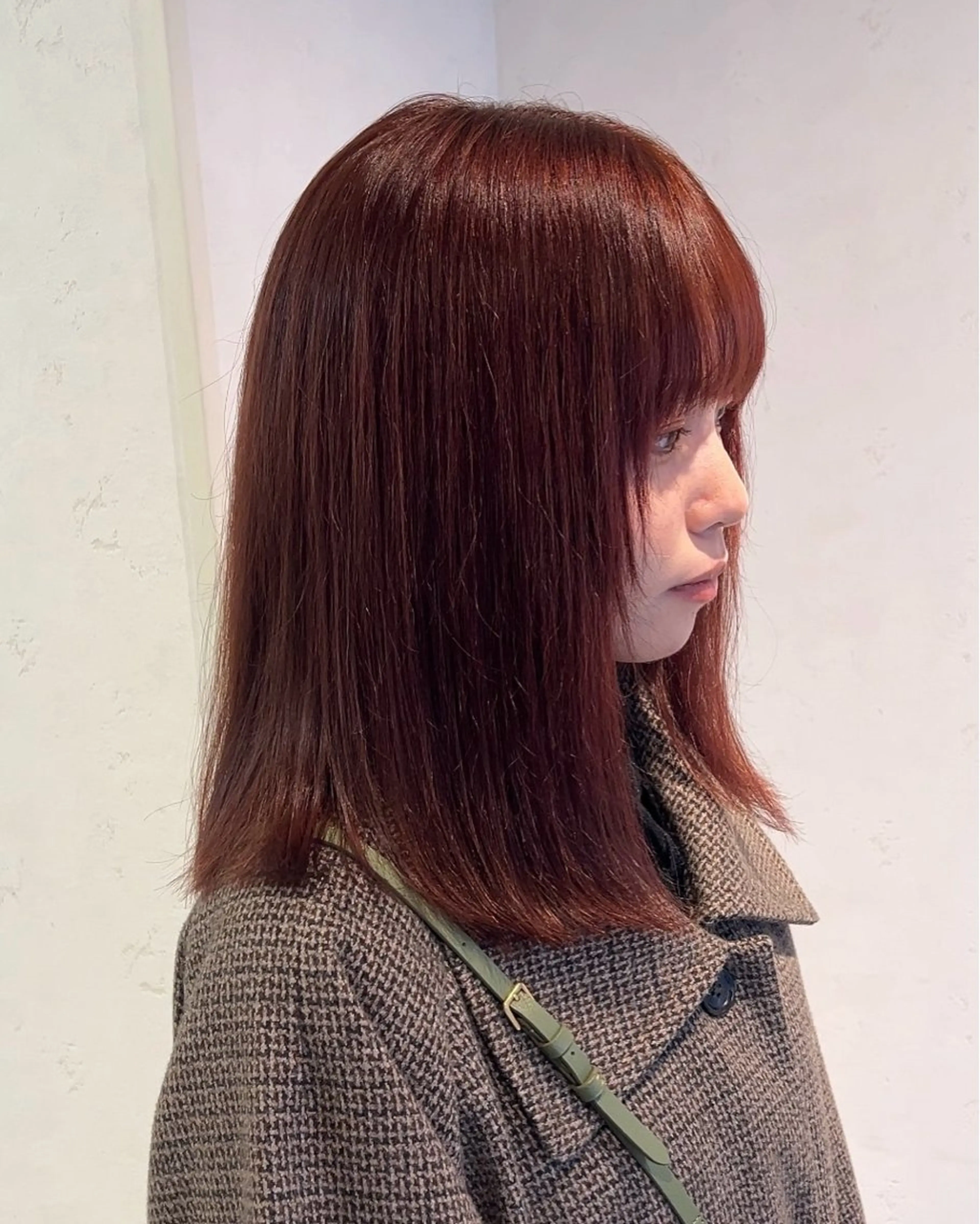 ミディアム カラー ブリーチ ブラウンカラー ブリーチなしカラー ピンクカラー ピンクブラウン カット ヘアカラー トリートメント 透明感カラー/ ダブルカラー /ソラのヘアスタイル