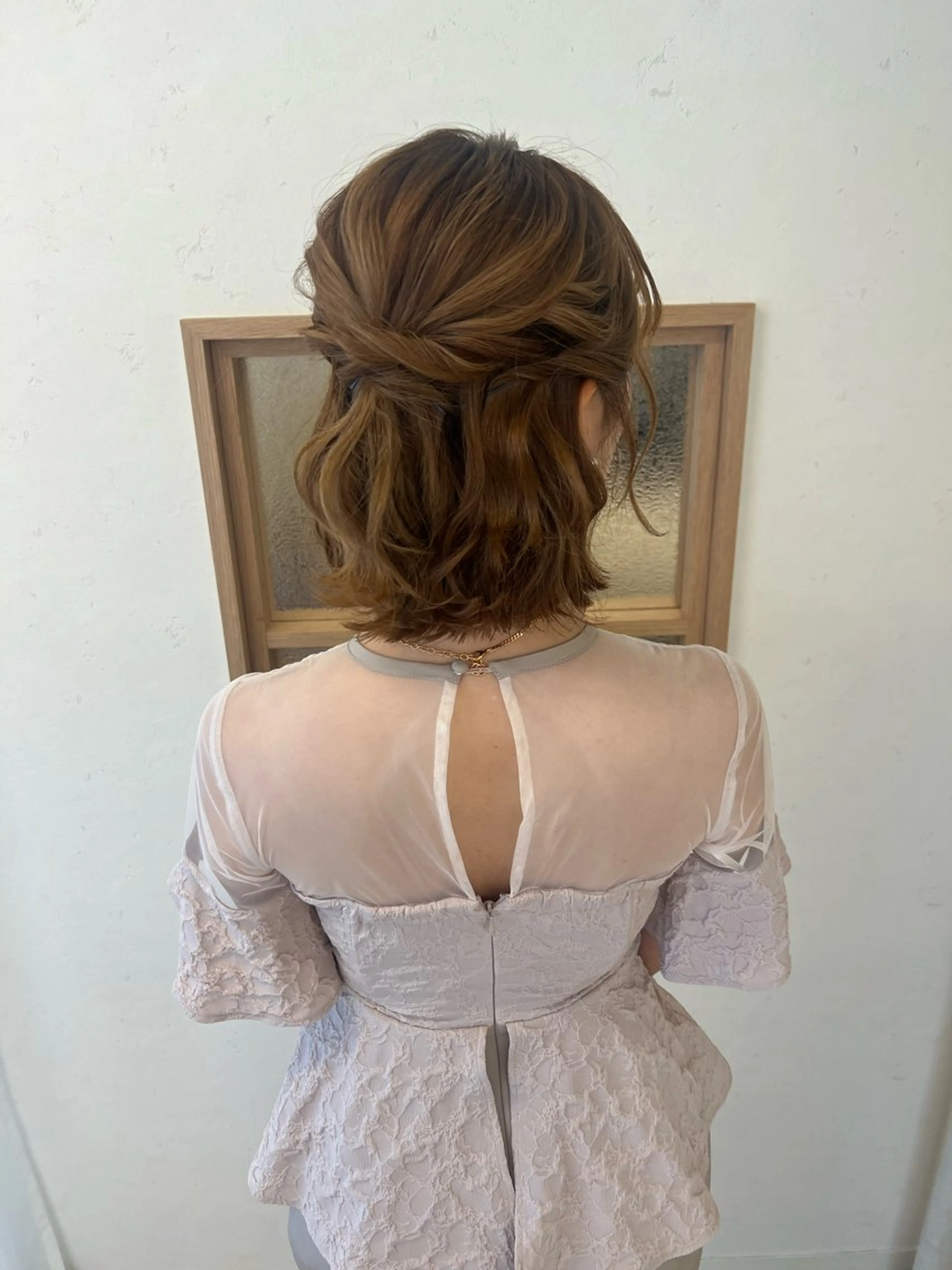 ヘアアレンジ ハーフアップ ヘアセット 大人可愛いヘアメイク 💋🧚‍♀️しずかのヘアスタイル