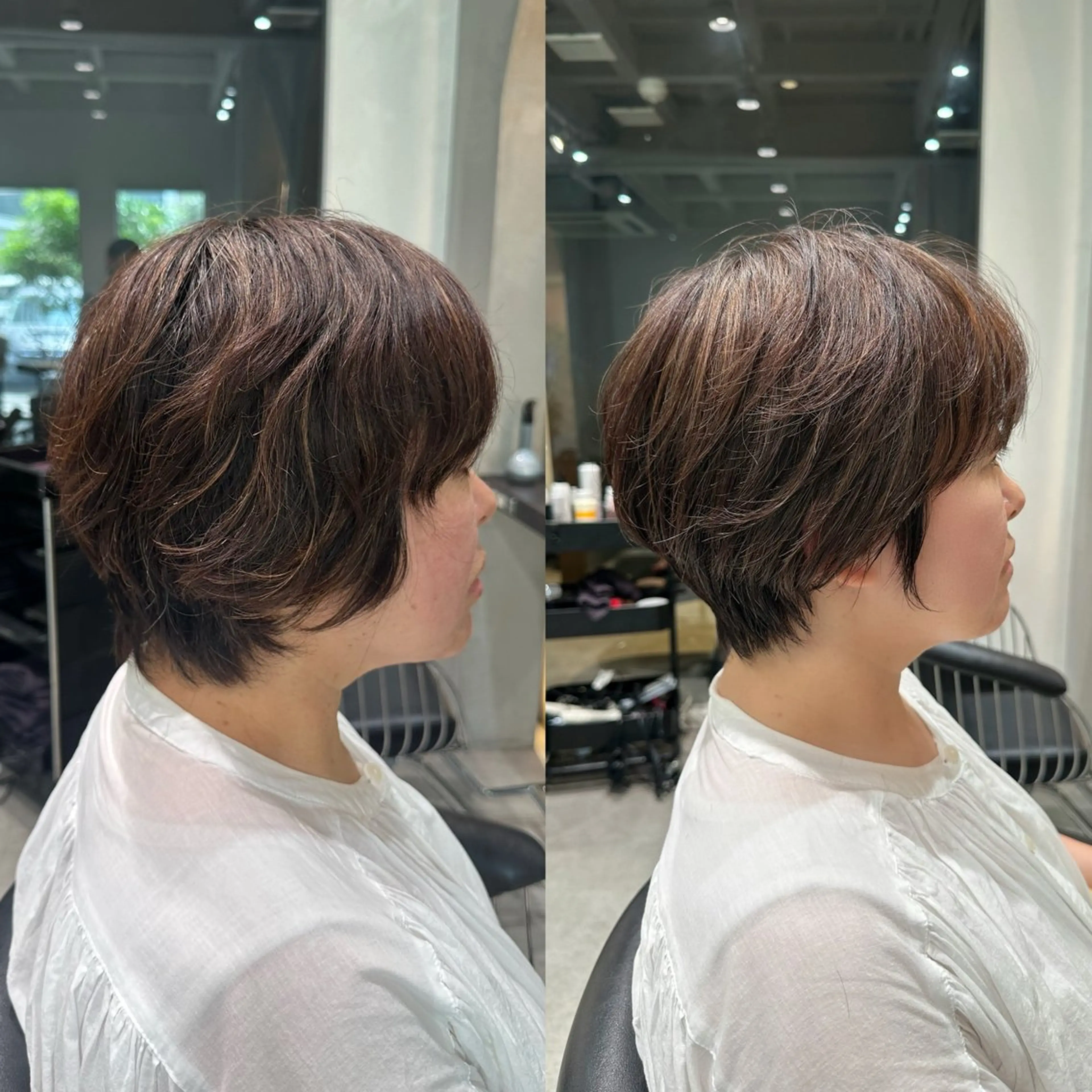 ショート ボブ 顔周りカット 髪質改善 ショートヘア 縮毛矯正 カット ヘアカラー トリートメント ヘッドスパ taiga ショート /レイヤー/矯正🌈のヘアスタイル