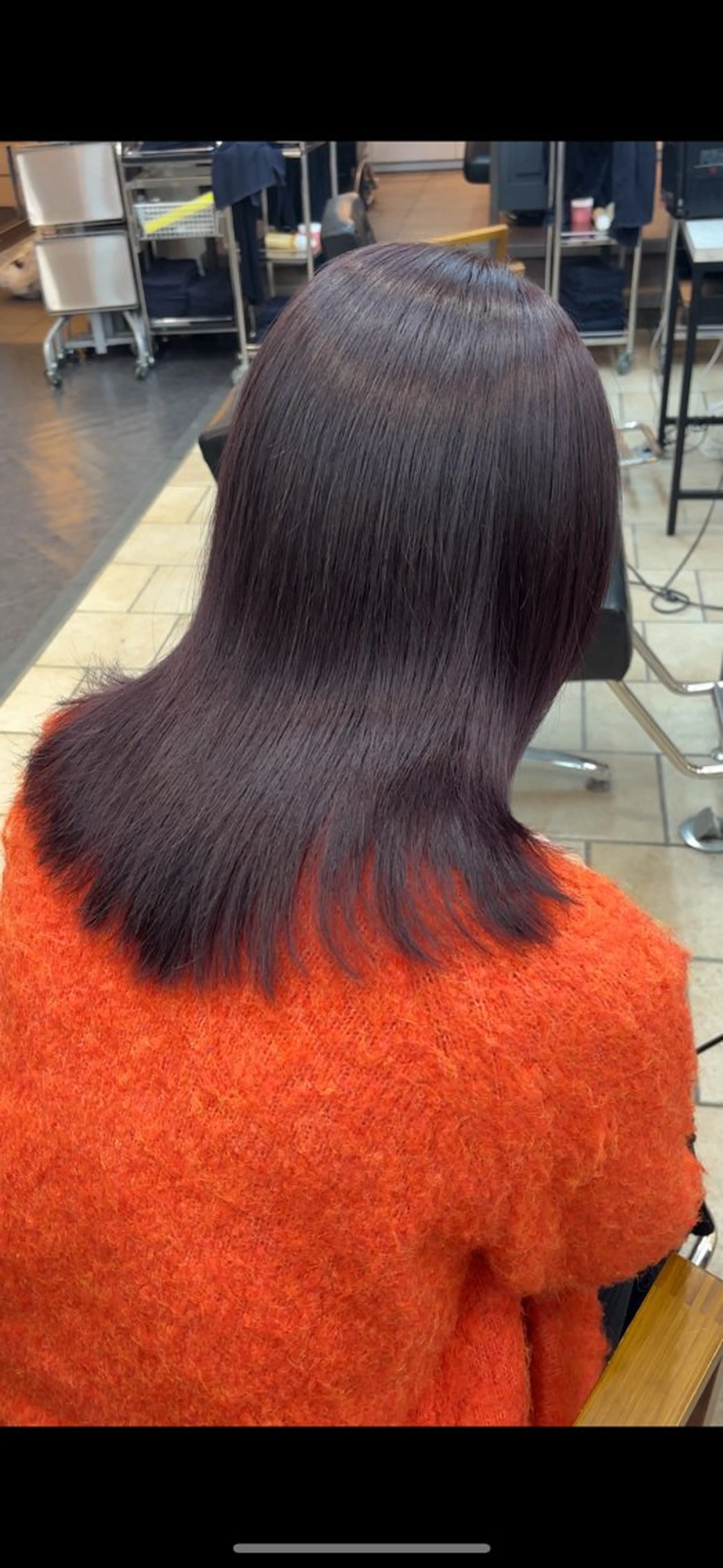 ミディアム ヘアカラー ヘアセット ラベンダーカラー /巻き/WAKANAのヘアスタイル