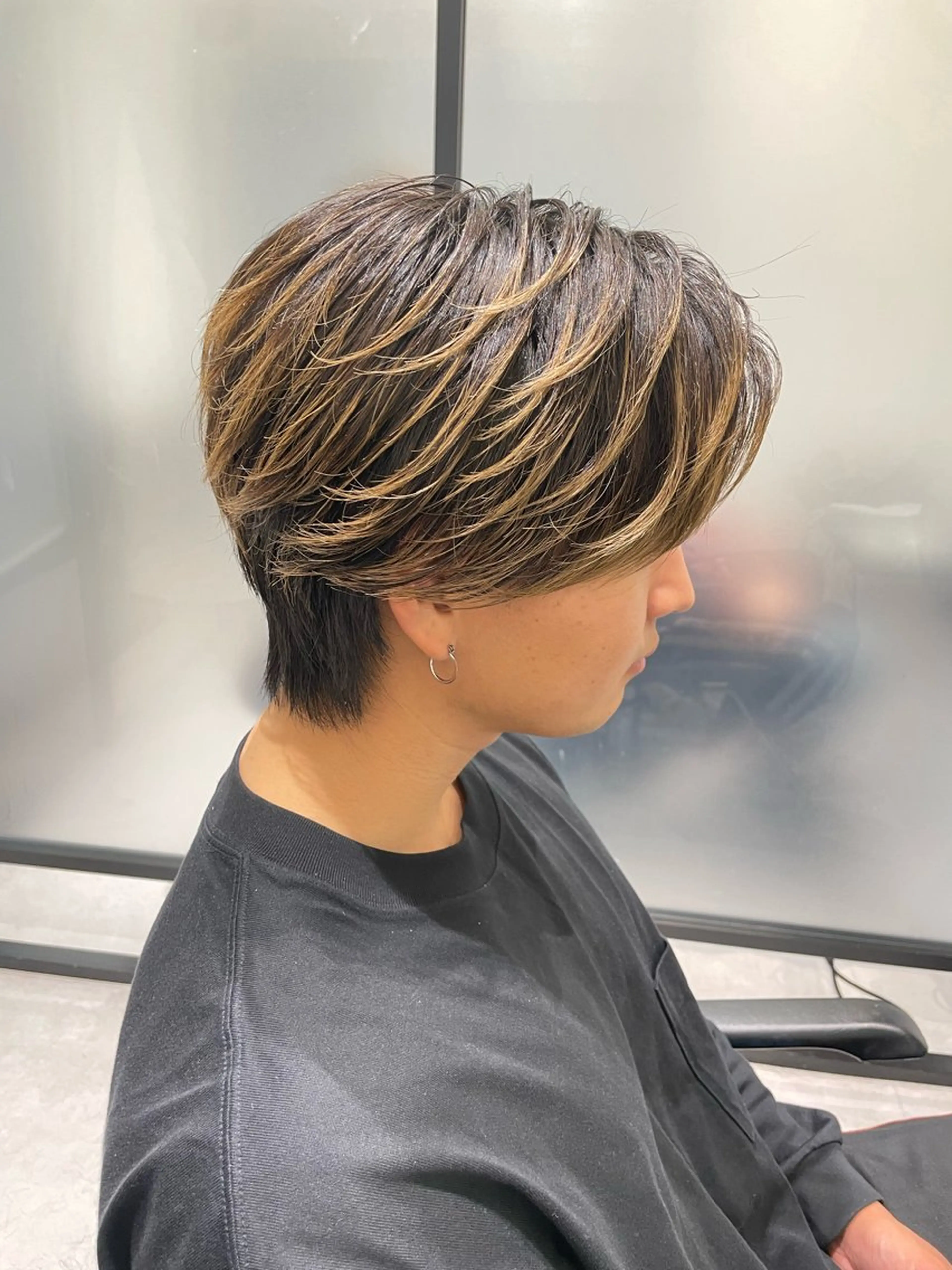 ショート カラー メンズ カット ヘアカラー ヘアセット メンズ特化 パーマ/オザワのヘアスタイル