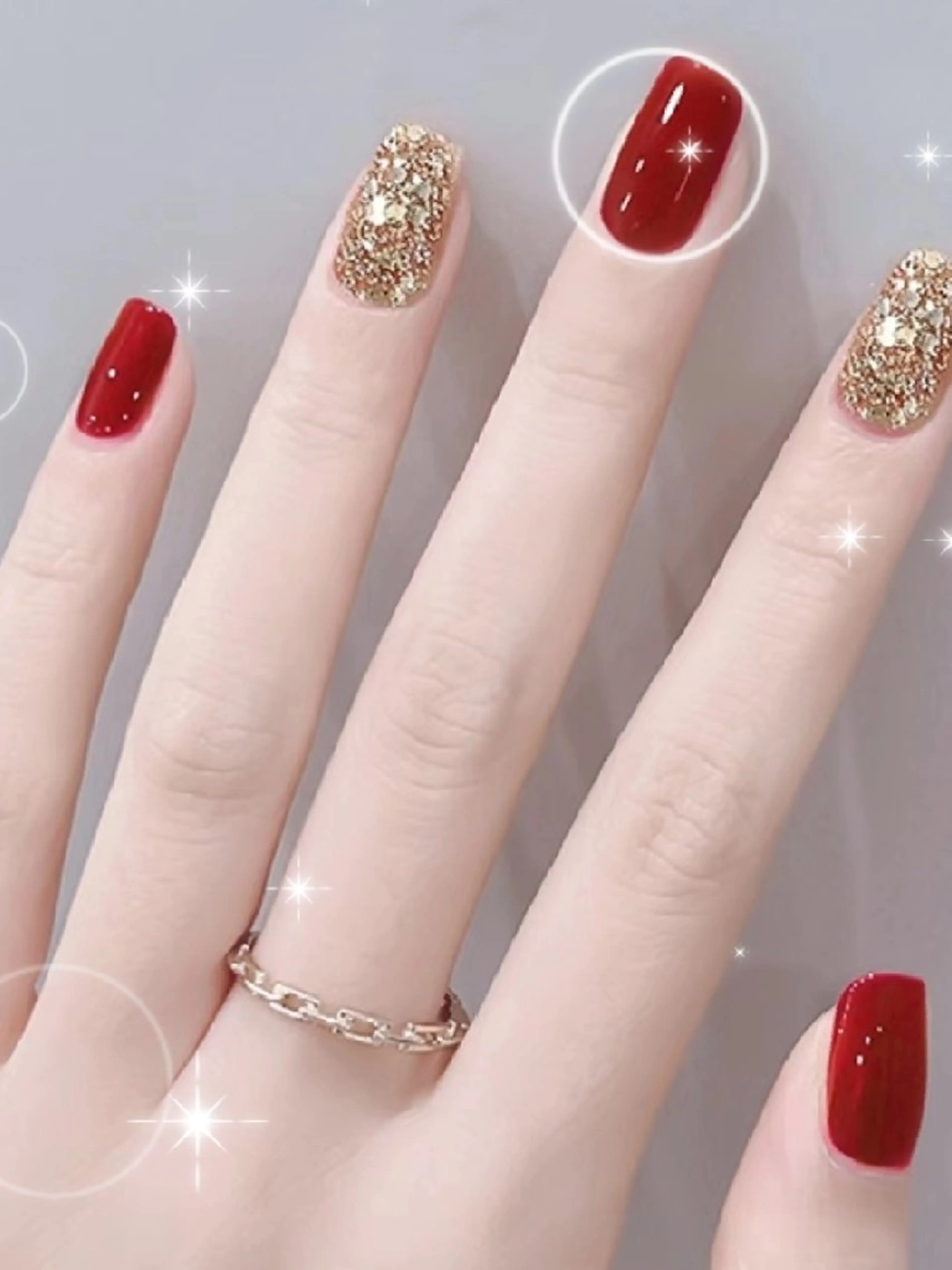 ネイル ハンドネイル ネイリストゆか💅 長さだし、深爪矯正のネイルデザイン