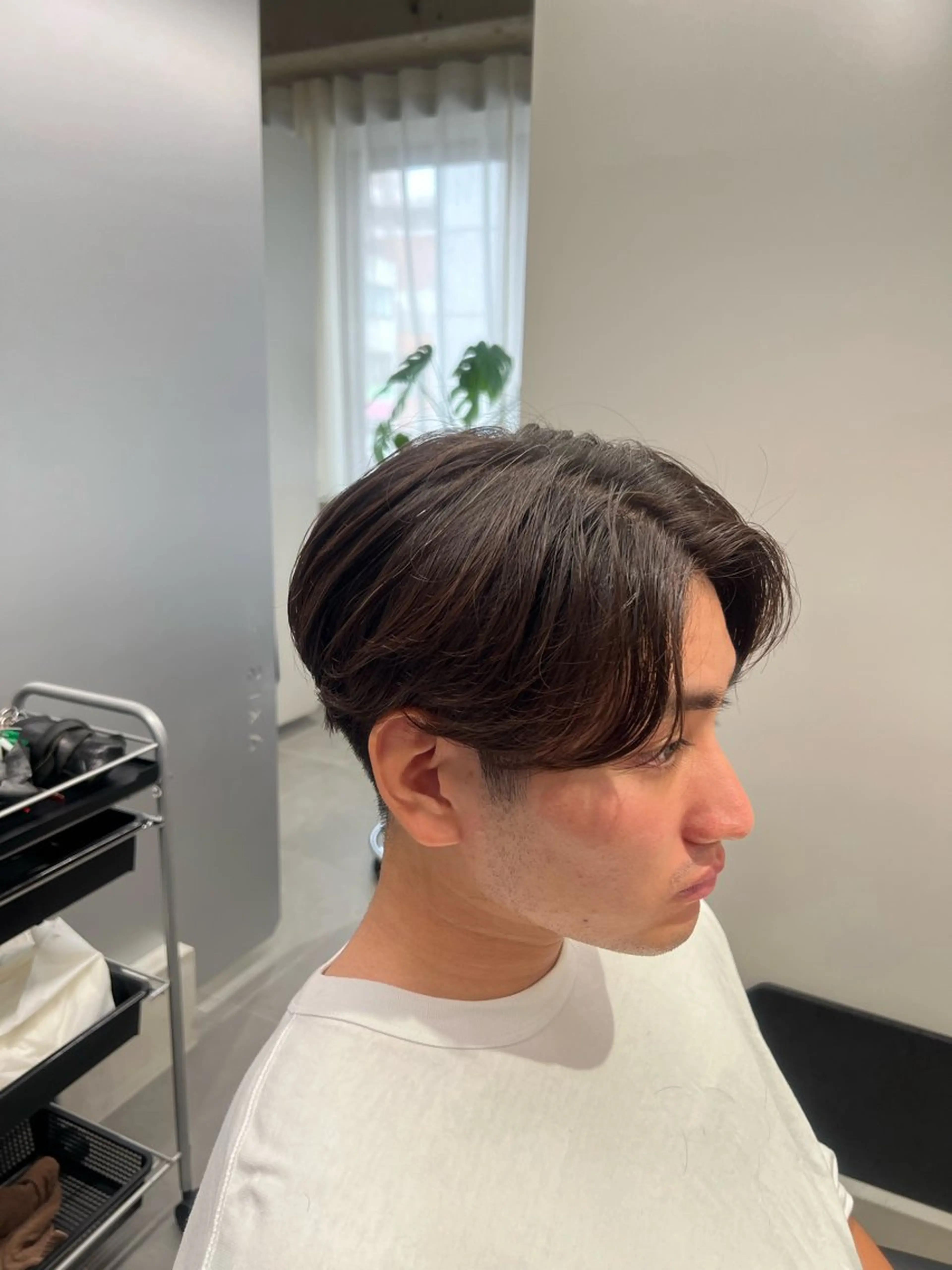 パーマ メンズ センターパート メンズパーマ ニュアンスパーマ カット パーマ トリートメント 立川/過去1の毛流れ パーマ/しゅーとのヘアスタイル