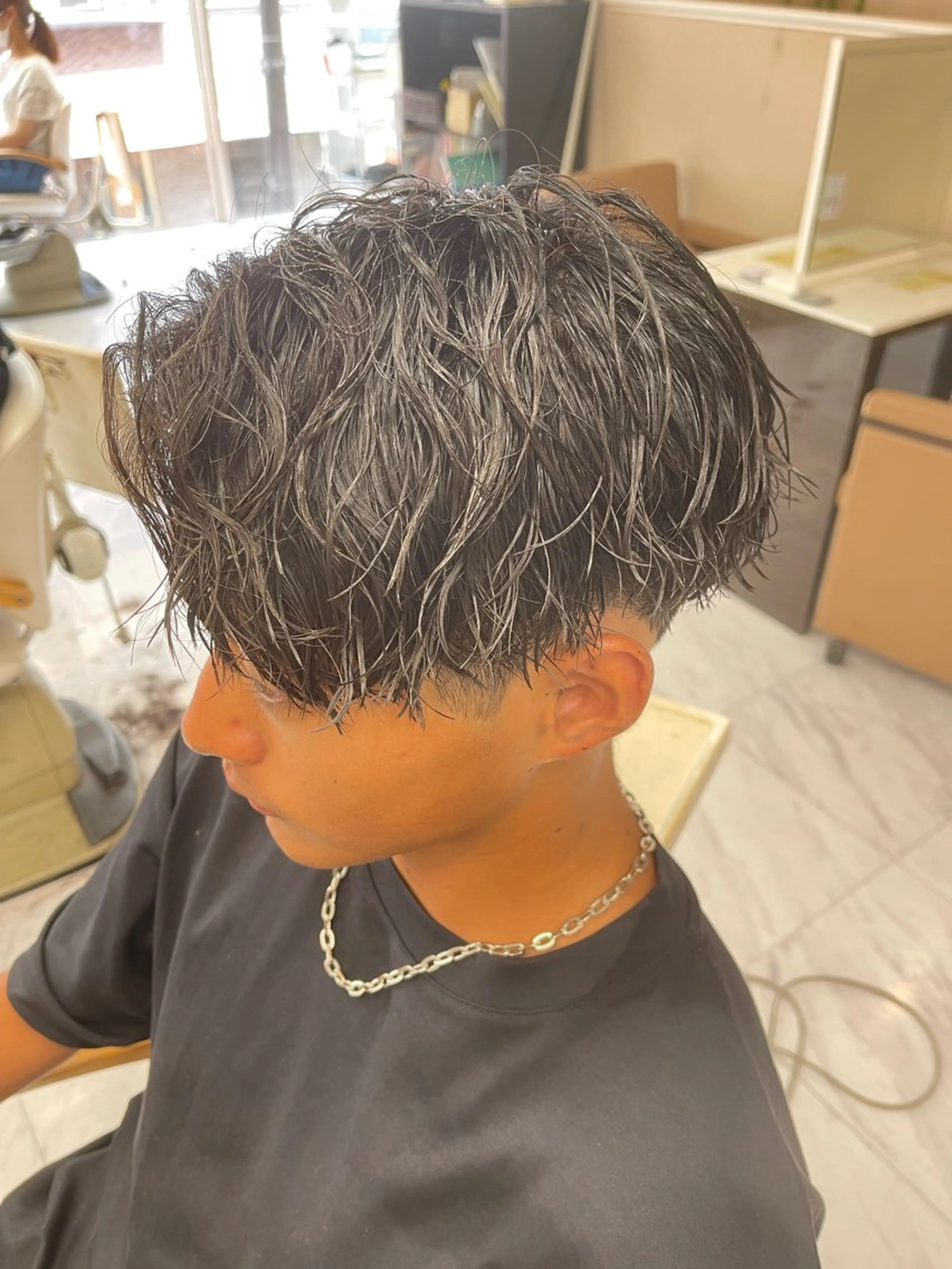 ショート パーマ メンズ カット ❄️メンズカット 落合諒❄️のヘアスタイル