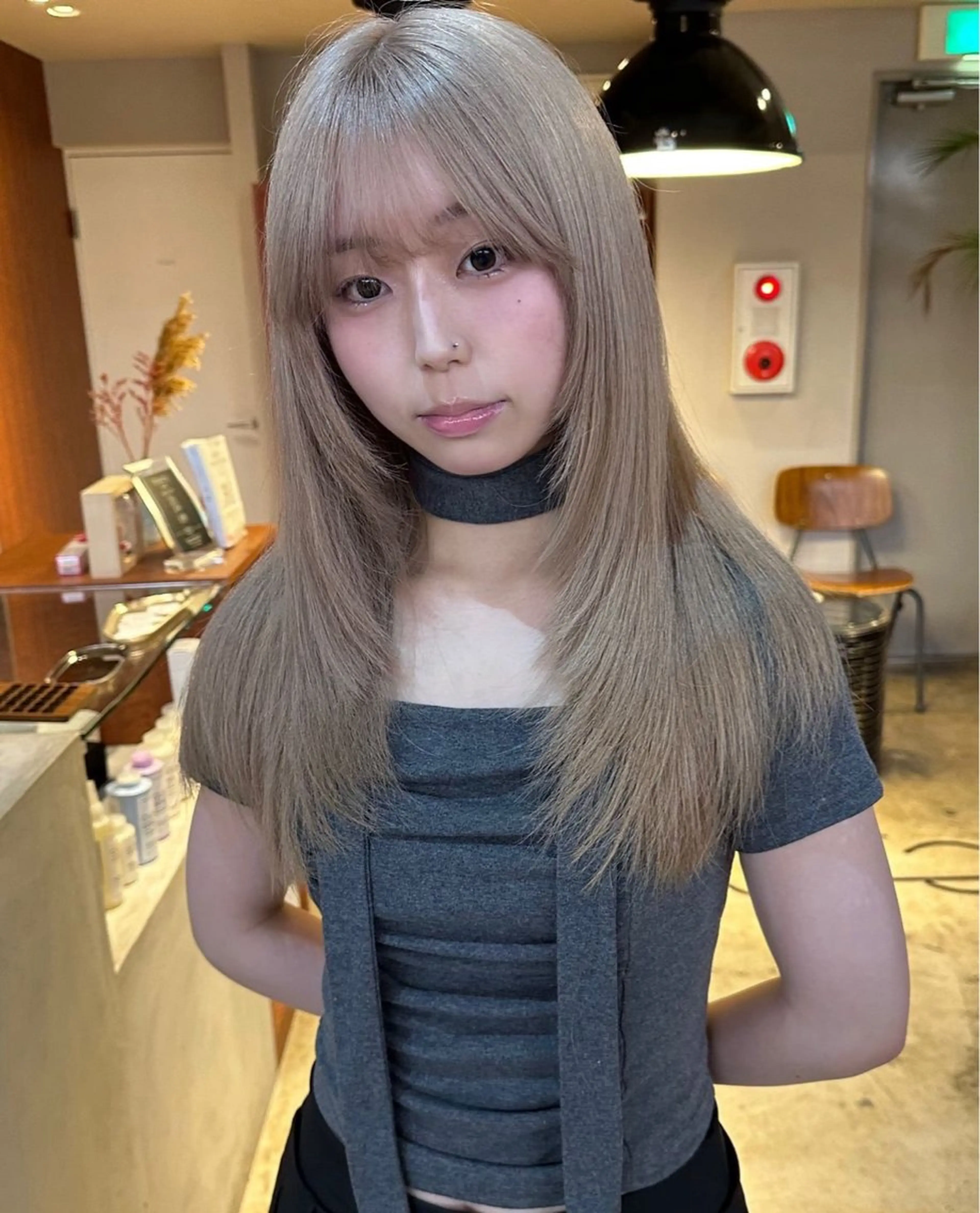 ロング カラー ベージュカラー ヘアカラー ブリーチ矯正/ ブリーチ特化mikaのヘアスタイル