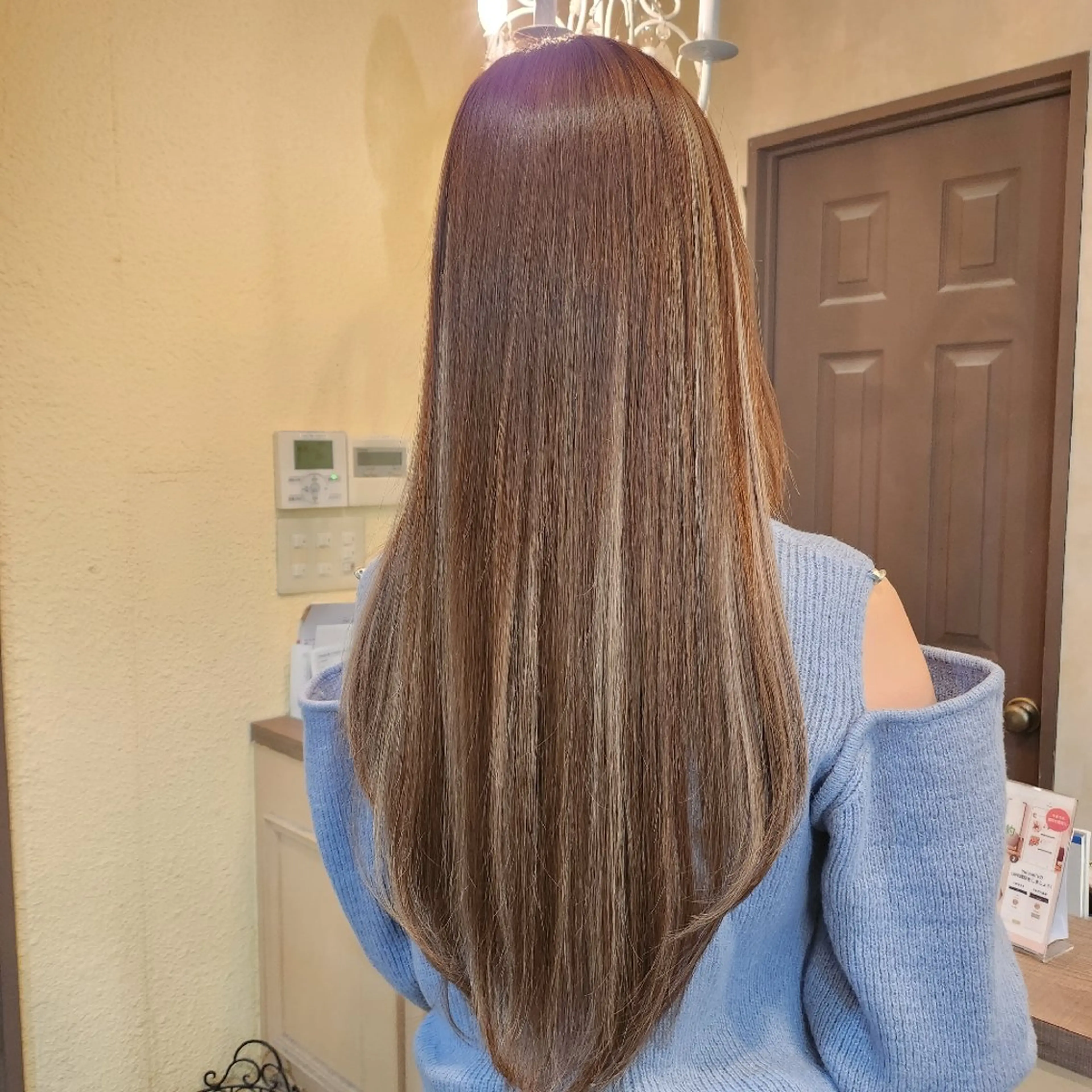 ロング ヘアアレンジ シールエクステ エクステ ハイライト カット エクステ 田井中 悠紀のヘアスタイル