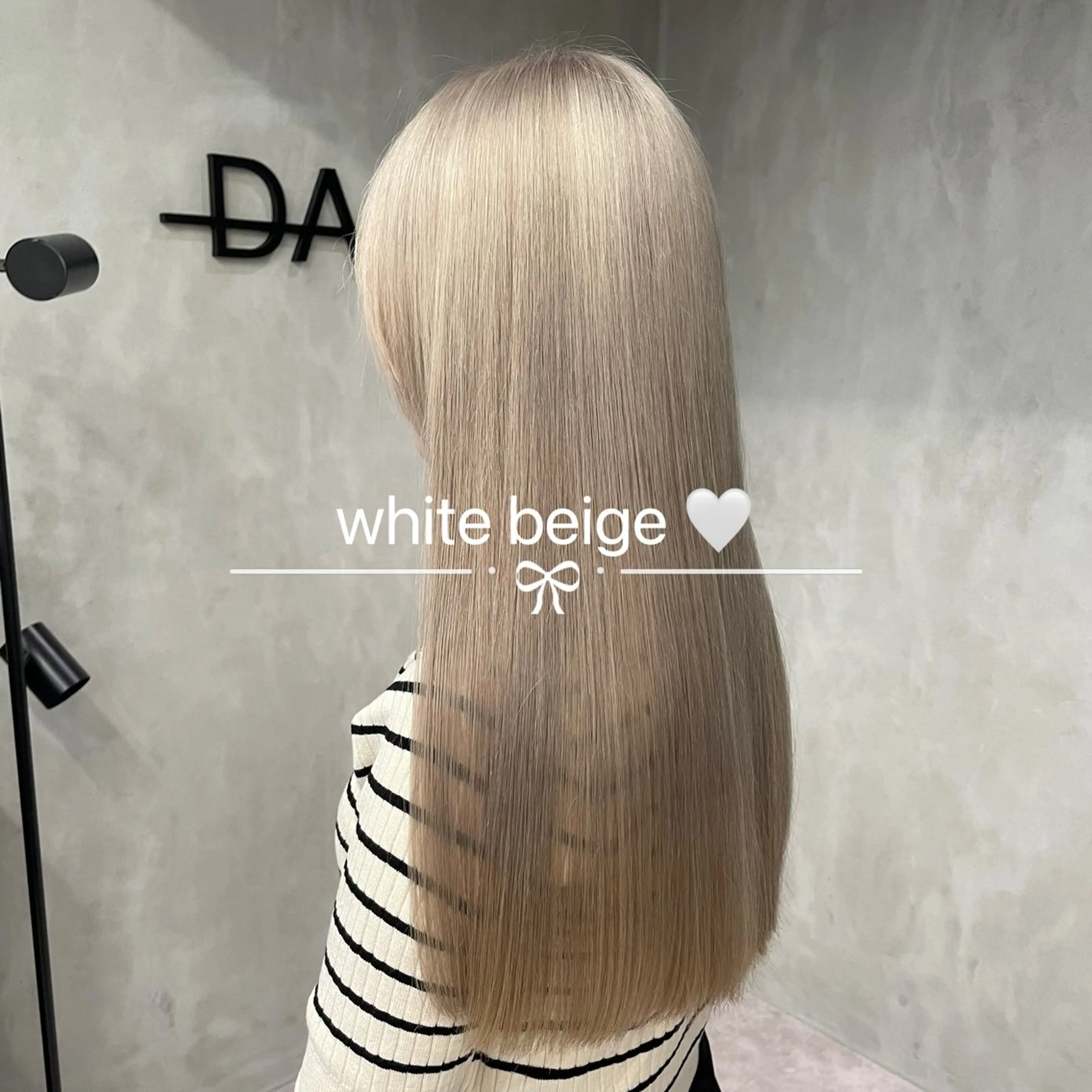 カラー ベージュカラー ブリーチ ケアブリーチ ホワイトベージュ 心斎橋/ハイトーン/ airi⠀のヘアスタイル