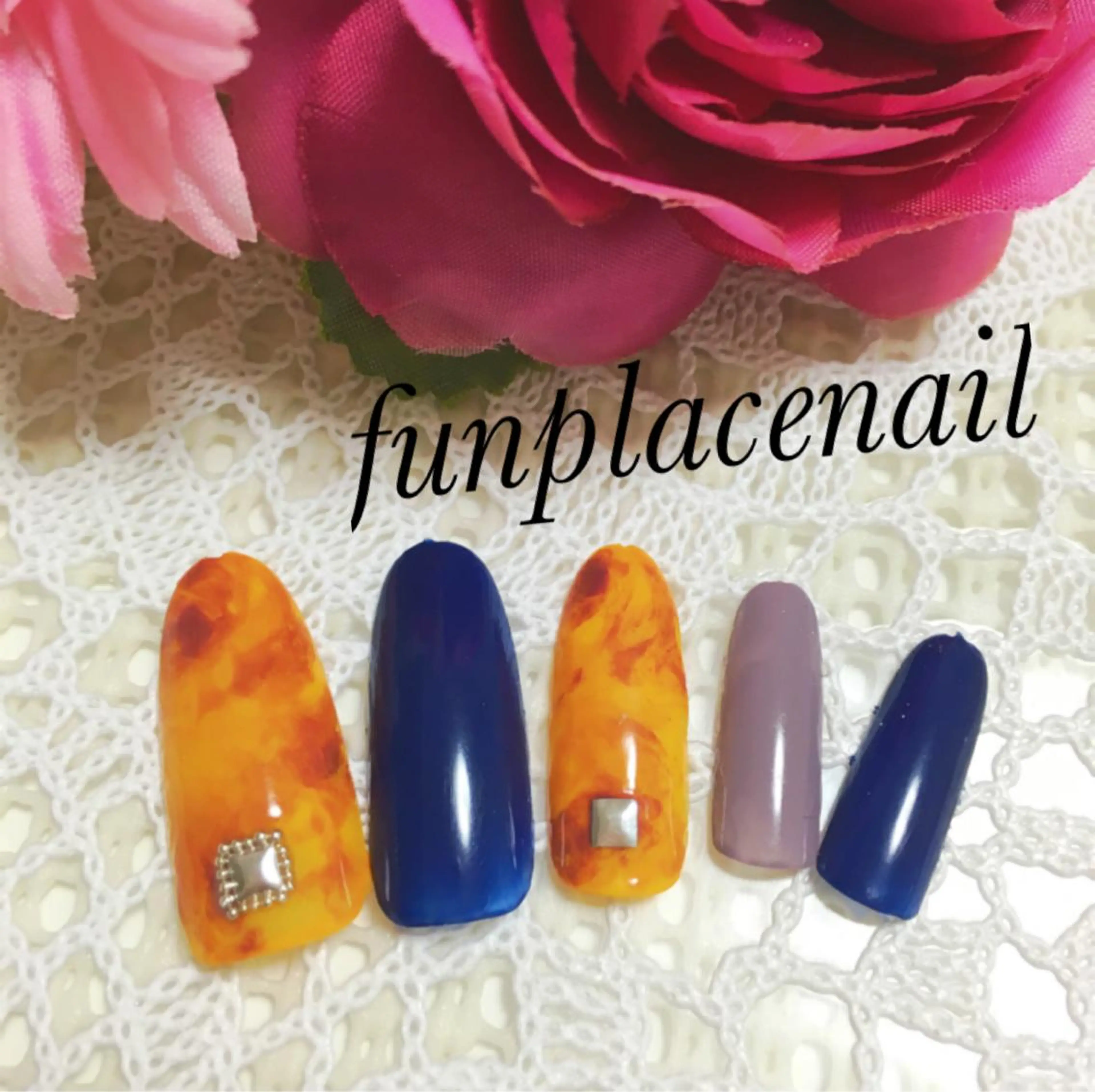 ショート ミディアム セミロング ロング カラー パーマ ヘアアレンジ メンズ キッズ ネイル まつエク アートネイル nail salon＆school felice所属・フェリーチェ瑞江店 新山のネイルデザイン