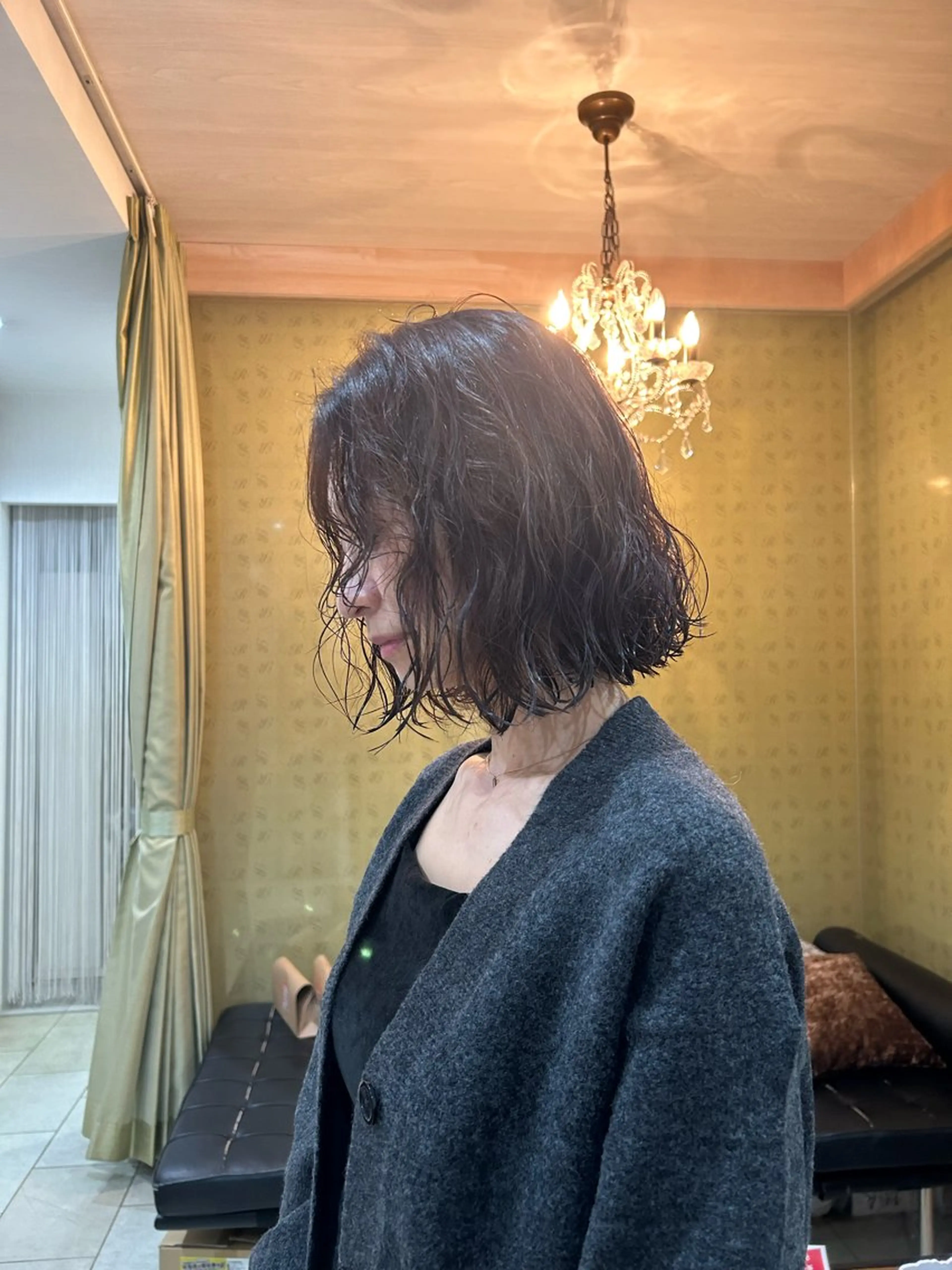 ミディアム パーマ カット パーマ 堀田 柊のヘアスタイル