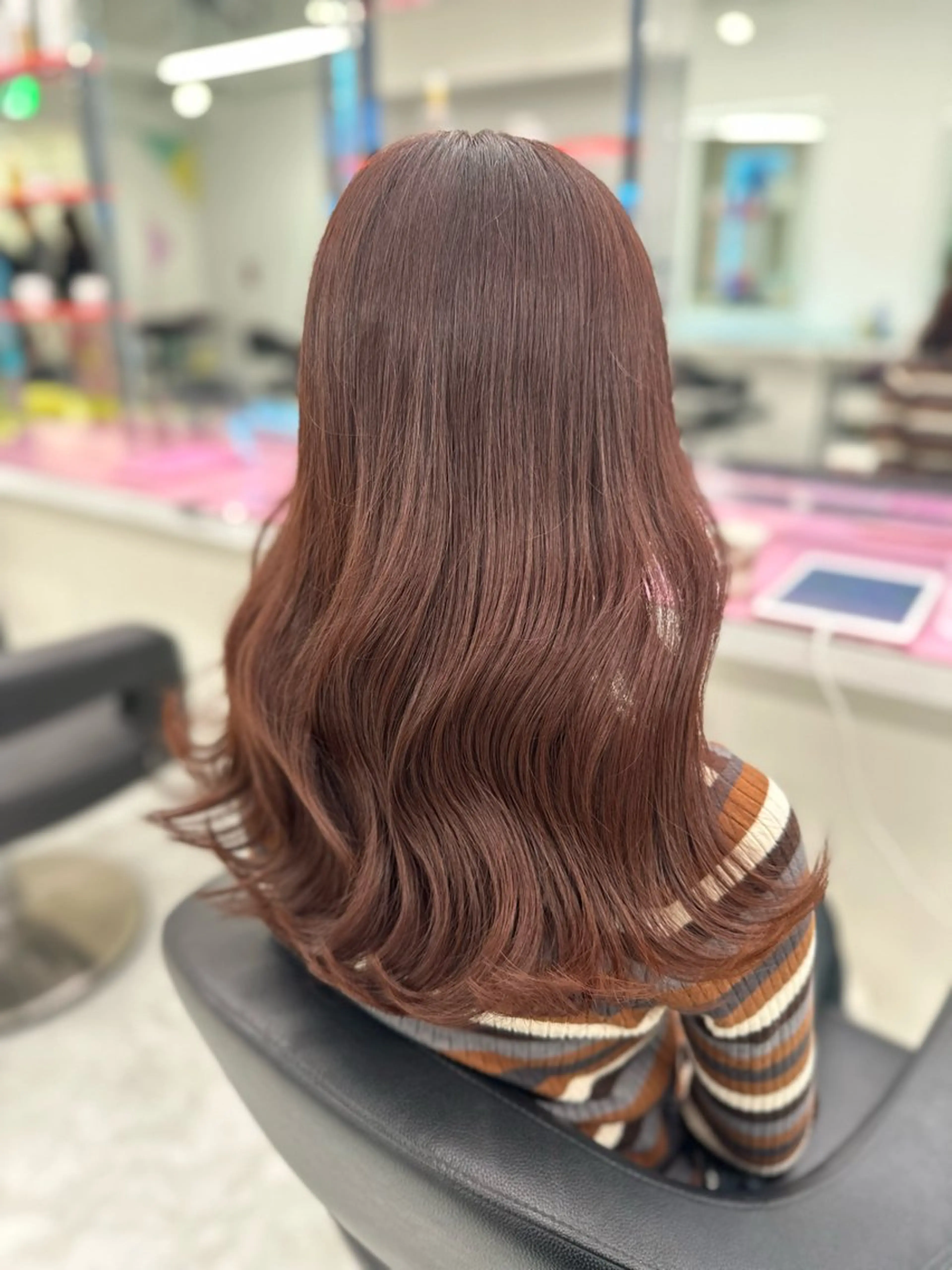 セミロング カラー ブリーチ ブラウンカラー ブリーチなしカラー ピンクカラー ヘアカラー トリートメント ♡ダブルカラー特化♡ miyuのヘアスタイル
