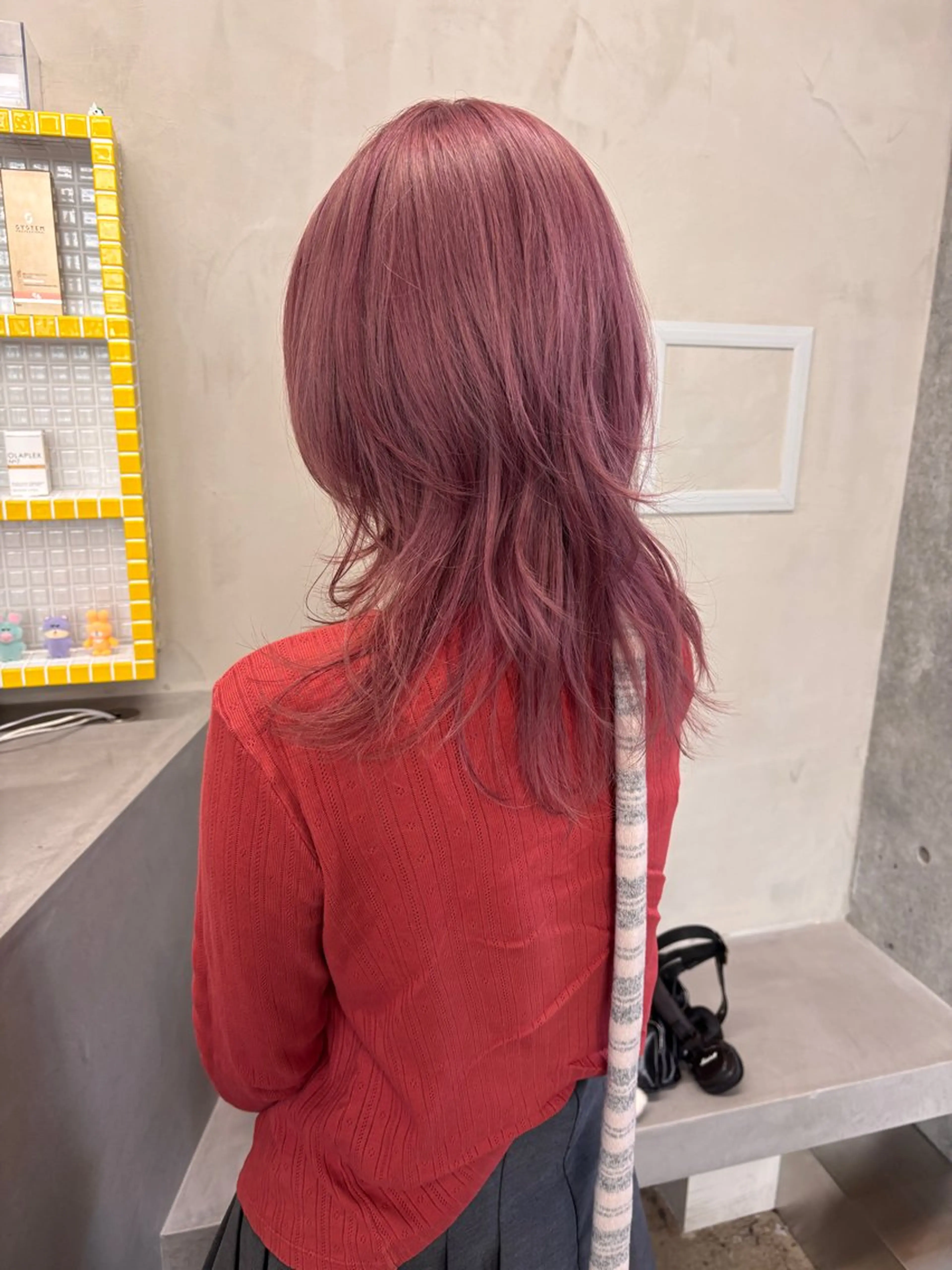 セミロング カラー ベージュカラー ピンクカラー カット ヘアカラー トリートメント yuuna/ ハッシュカット🎀のヘアスタイル
