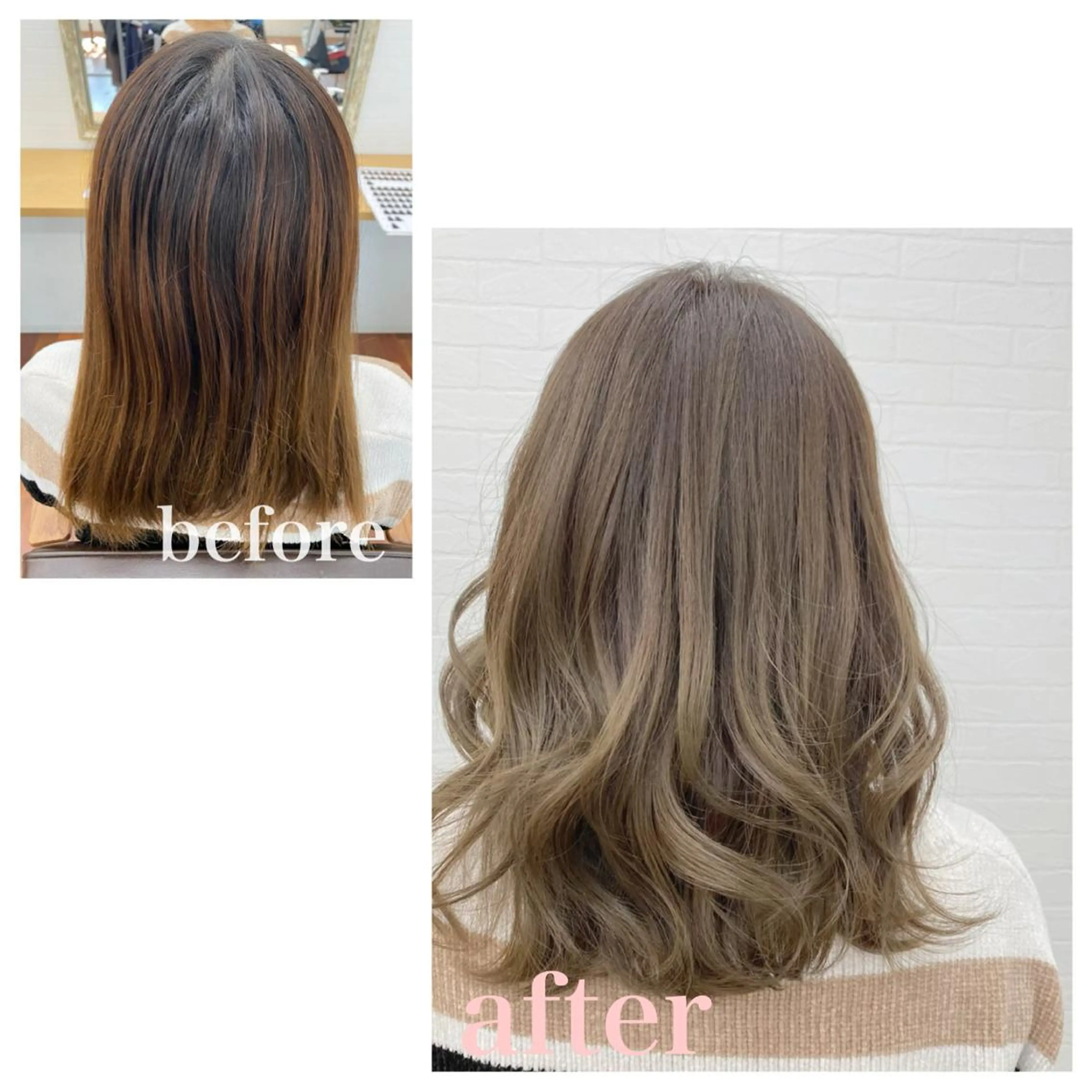 セミロング カラー ブリーチ GRANLUSSO 〜グランルッソ駅前店所属・木口 嘉美のヘアスタイル