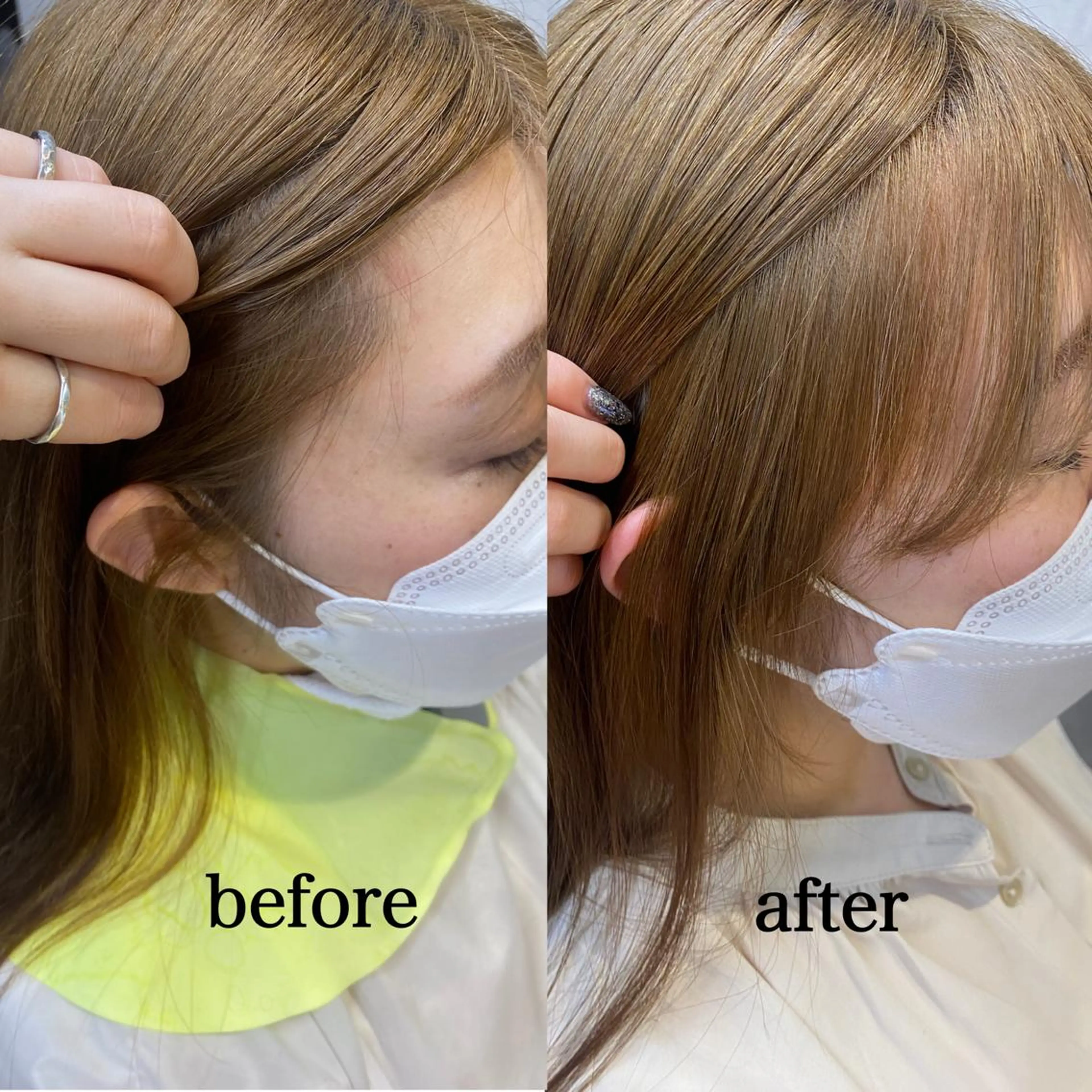 セミロング パーマ セミロングパーマ wakana 【ブリーチカラー】のヘアスタイル