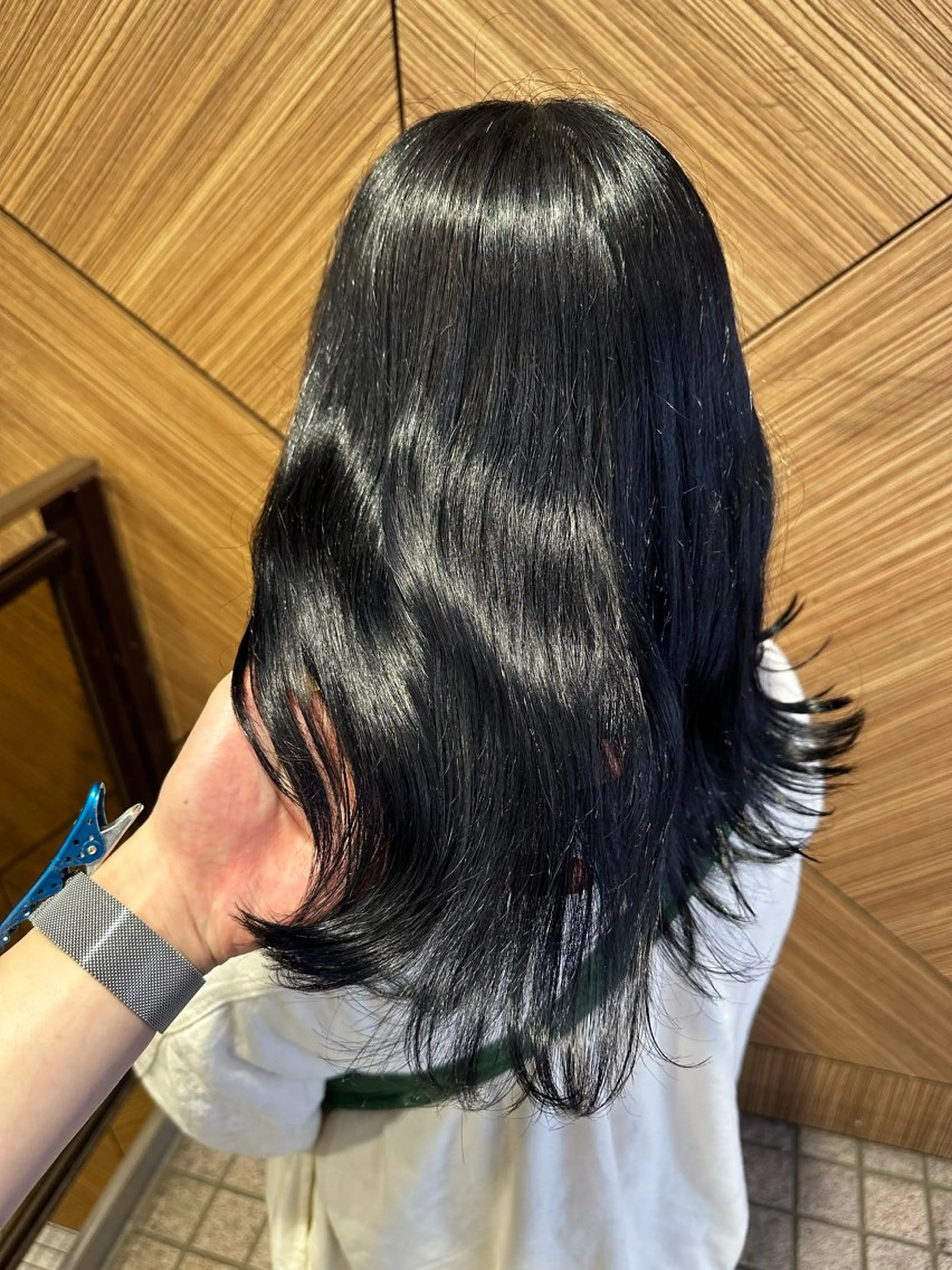 ロング カラー ヘアアレンジ 艶カラー/ハイトーン /レイヤーカットのヘアスタイル