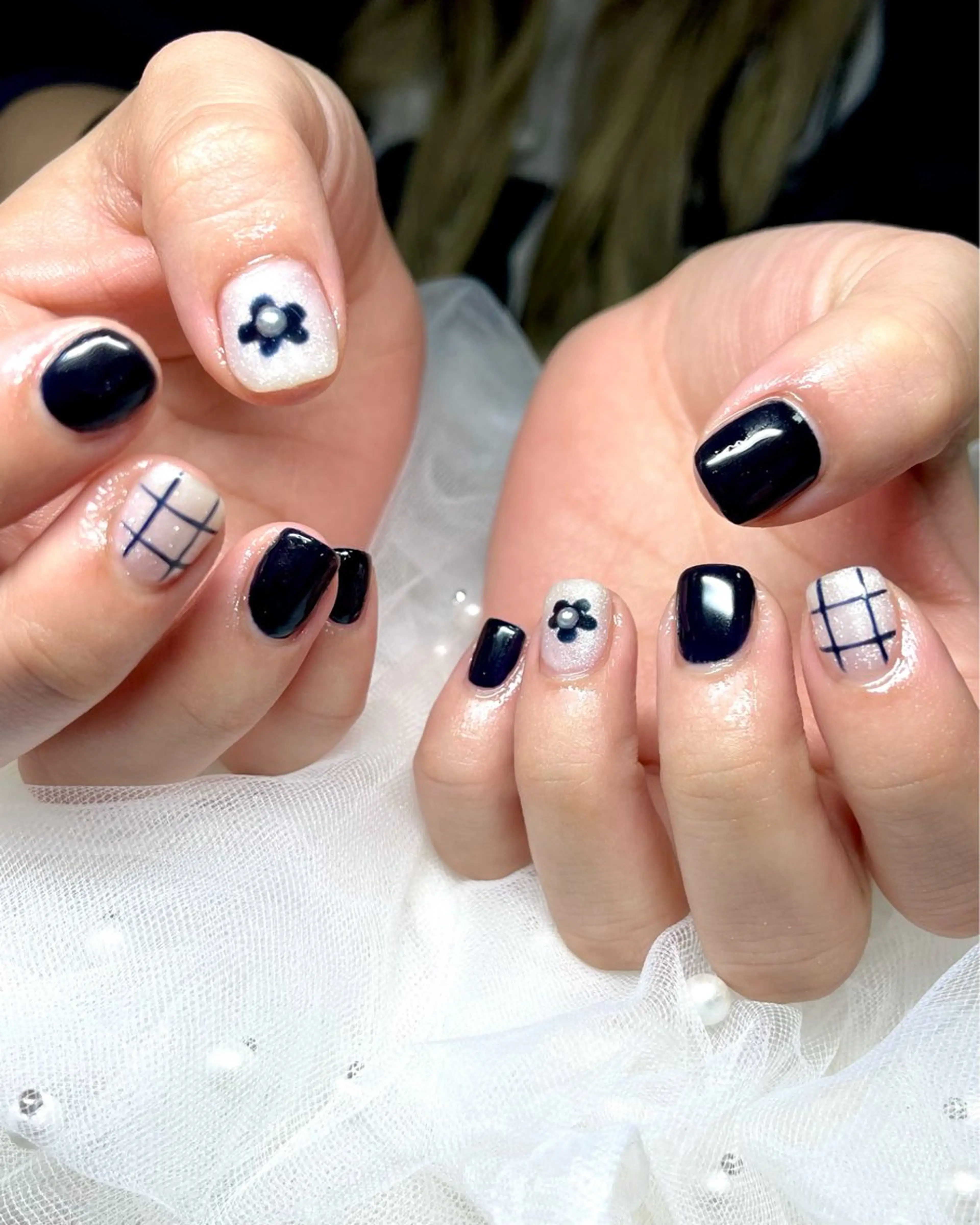 ネイル ネイビー ハンドネイル fox. nail__sakiのネイルデザイン