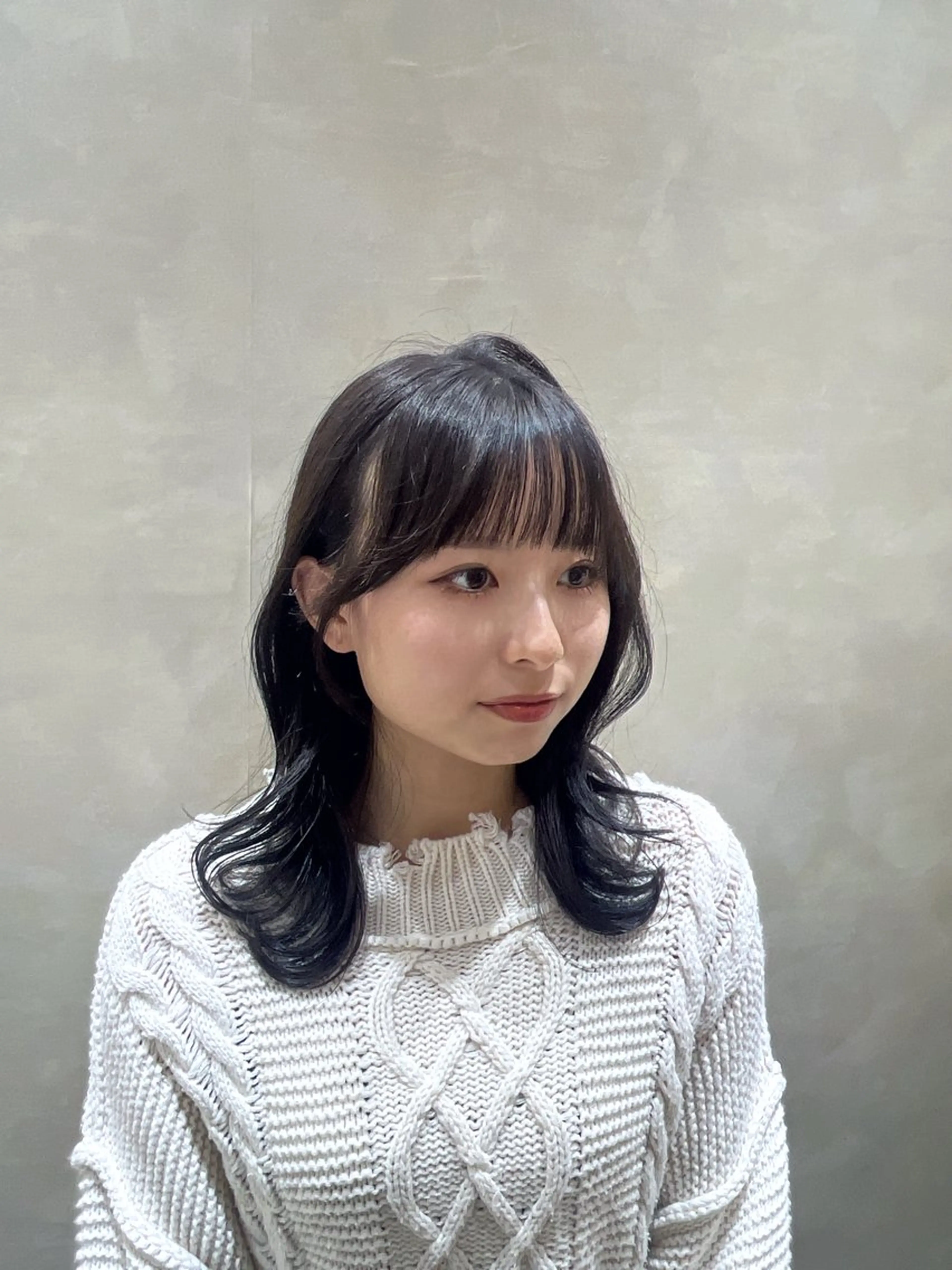 ミディアム 似合わせカット カット ヘアカラー トリートメント nao🎀zina 透明感/艶髪のヘアスタイル