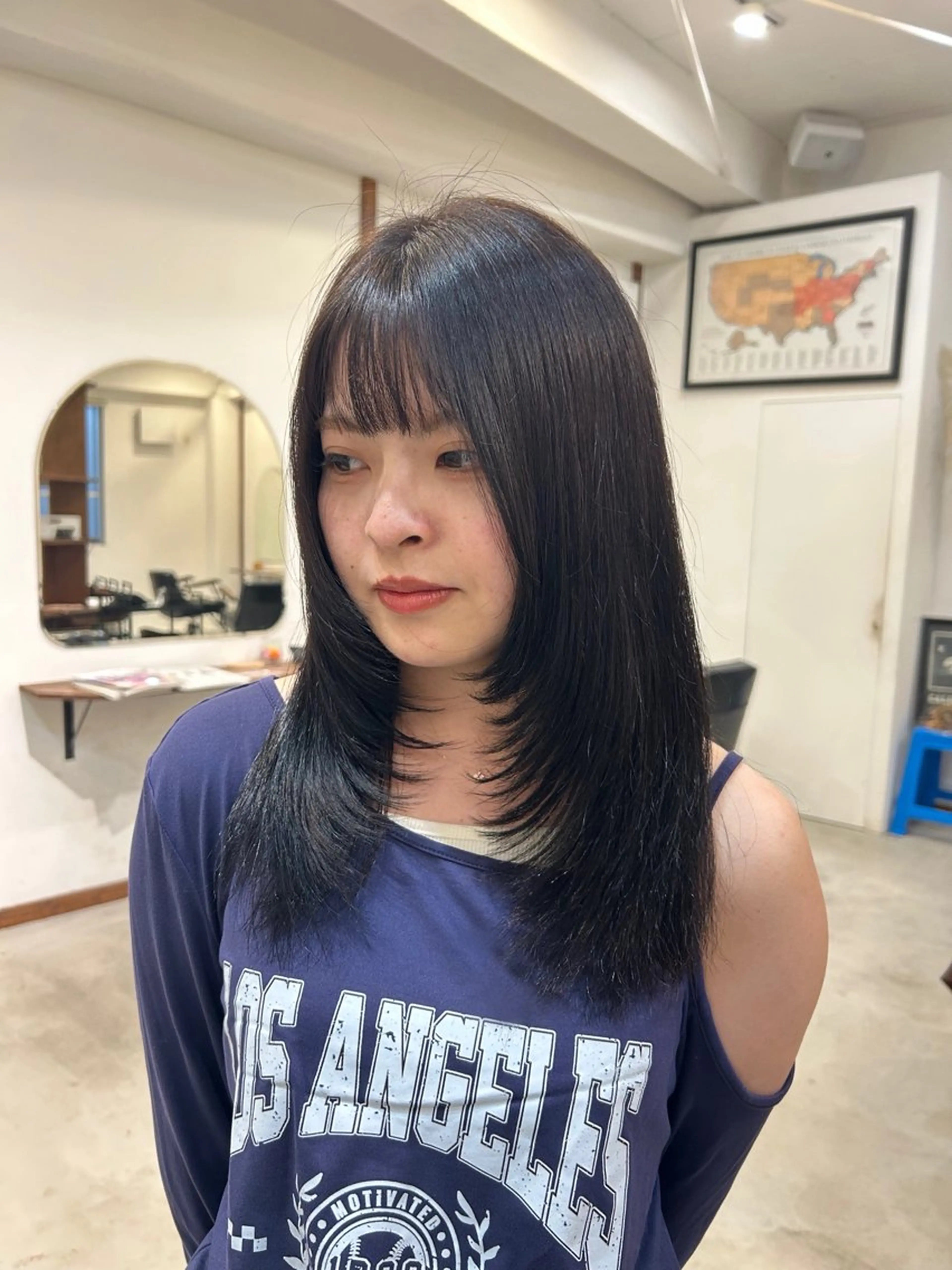 セミロング カラー レイヤーカット 透明感カラー🪽 mioのヘアスタイル