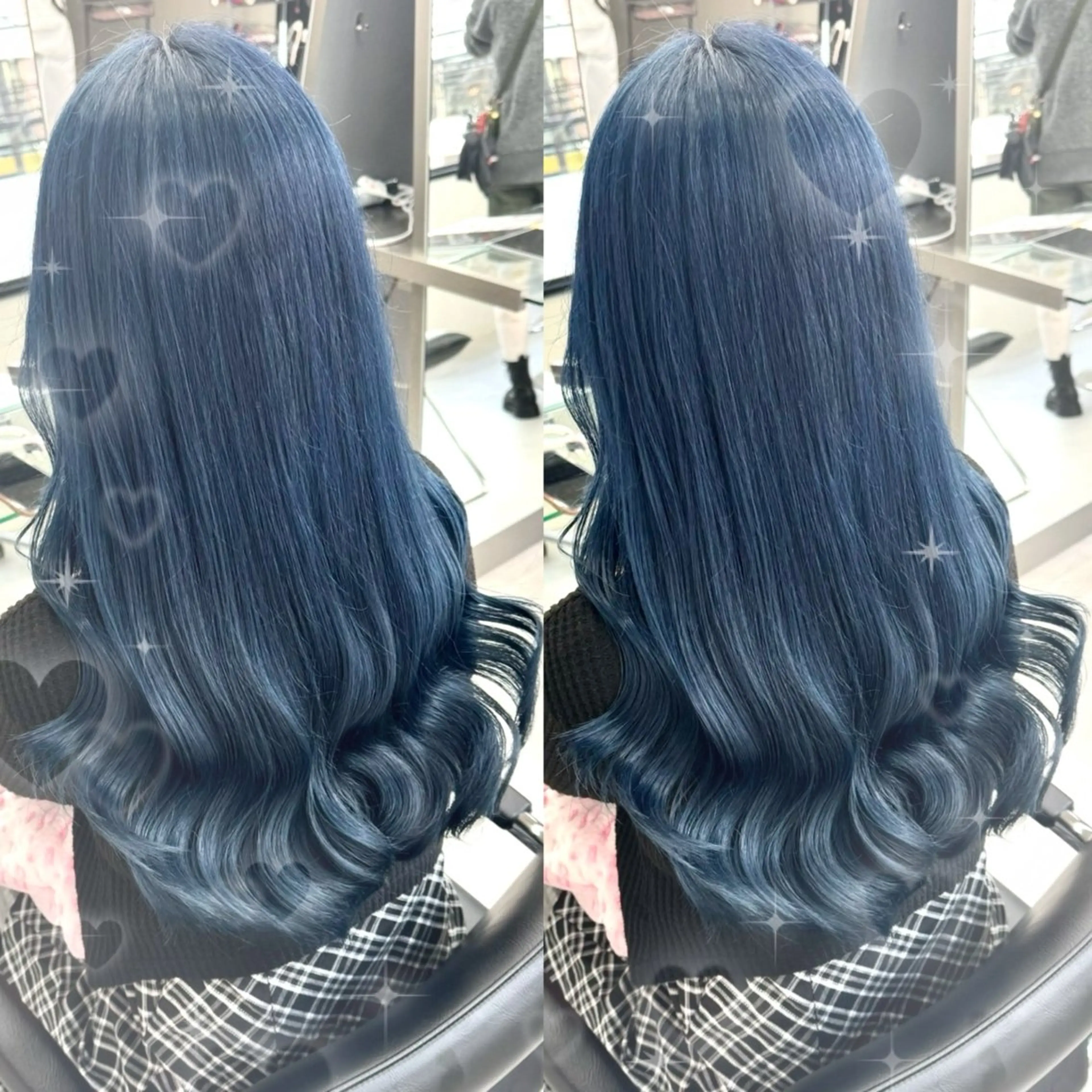 【❄️うる艶寒色Wカラー❄️】ケアブリーチ➕ワンカラー➕髪質改善トリートメントの写真