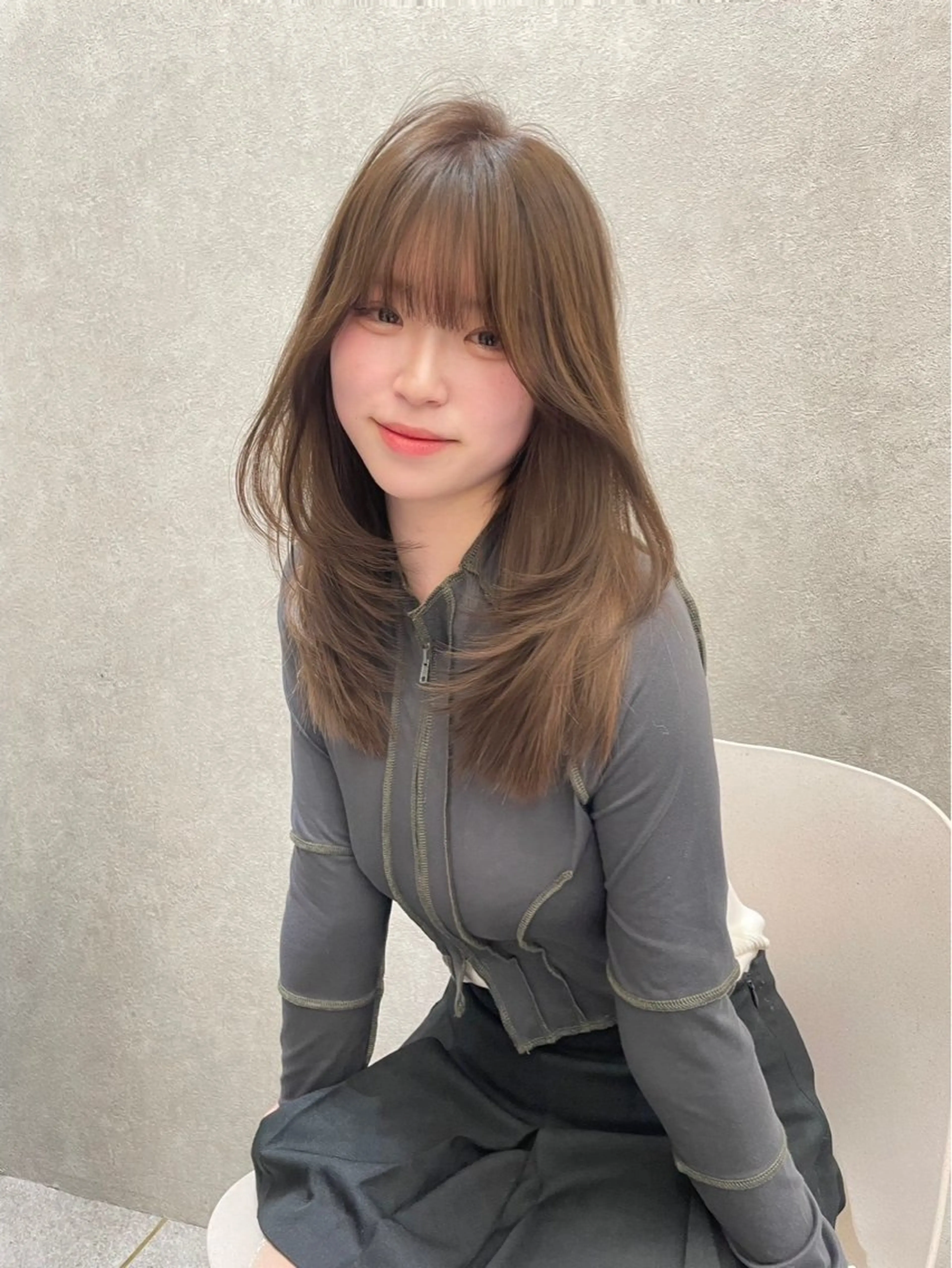 カラー ベージュカラー ブリーチ 透明感カラー ヘアカラー トリートメント ユナ / lond uluのヘアスタイル