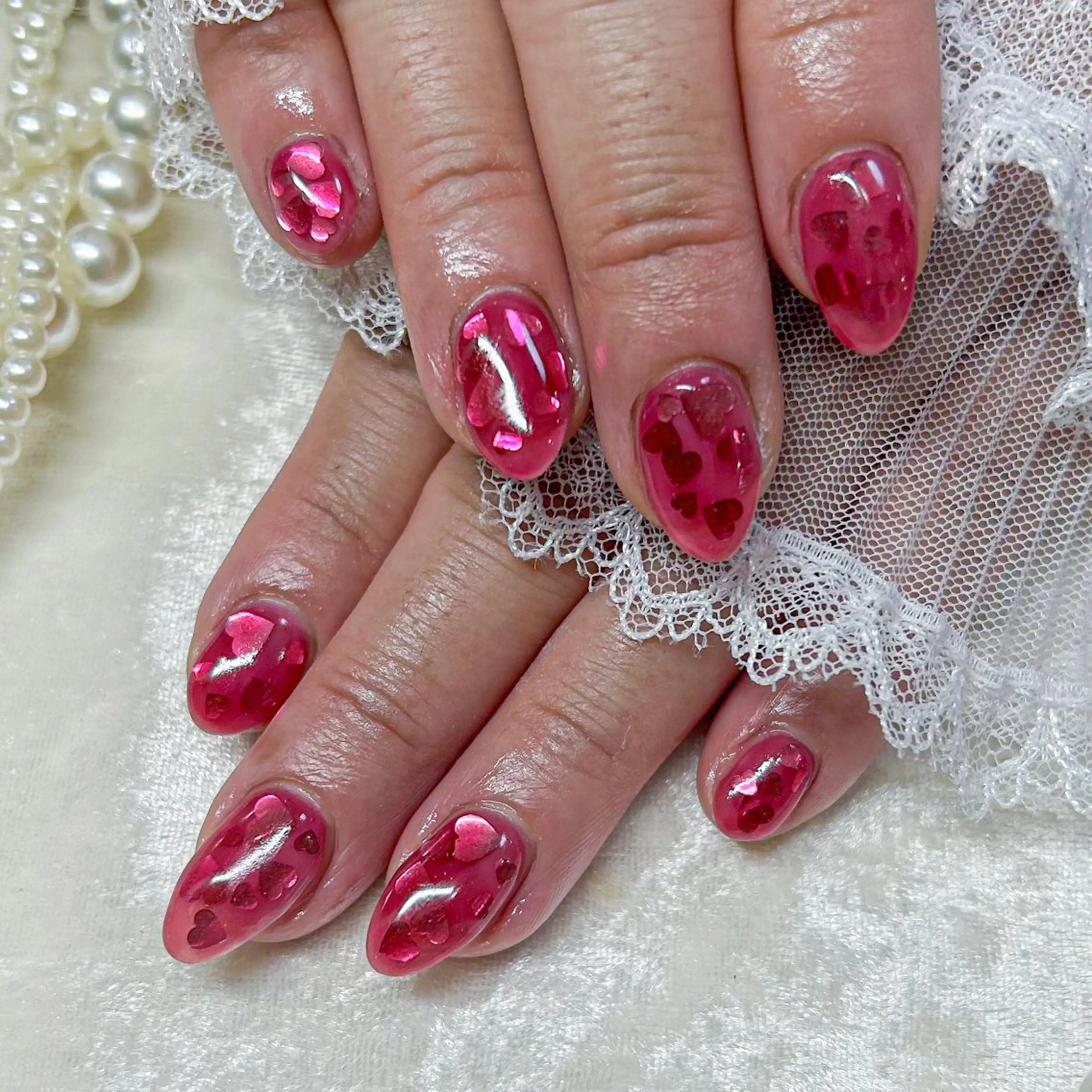 ネイル アートネイル 長さ出し フットネイル 韓国ネイル マグネットネイル ハンドネイル Minami 🍓のネイルデザイン