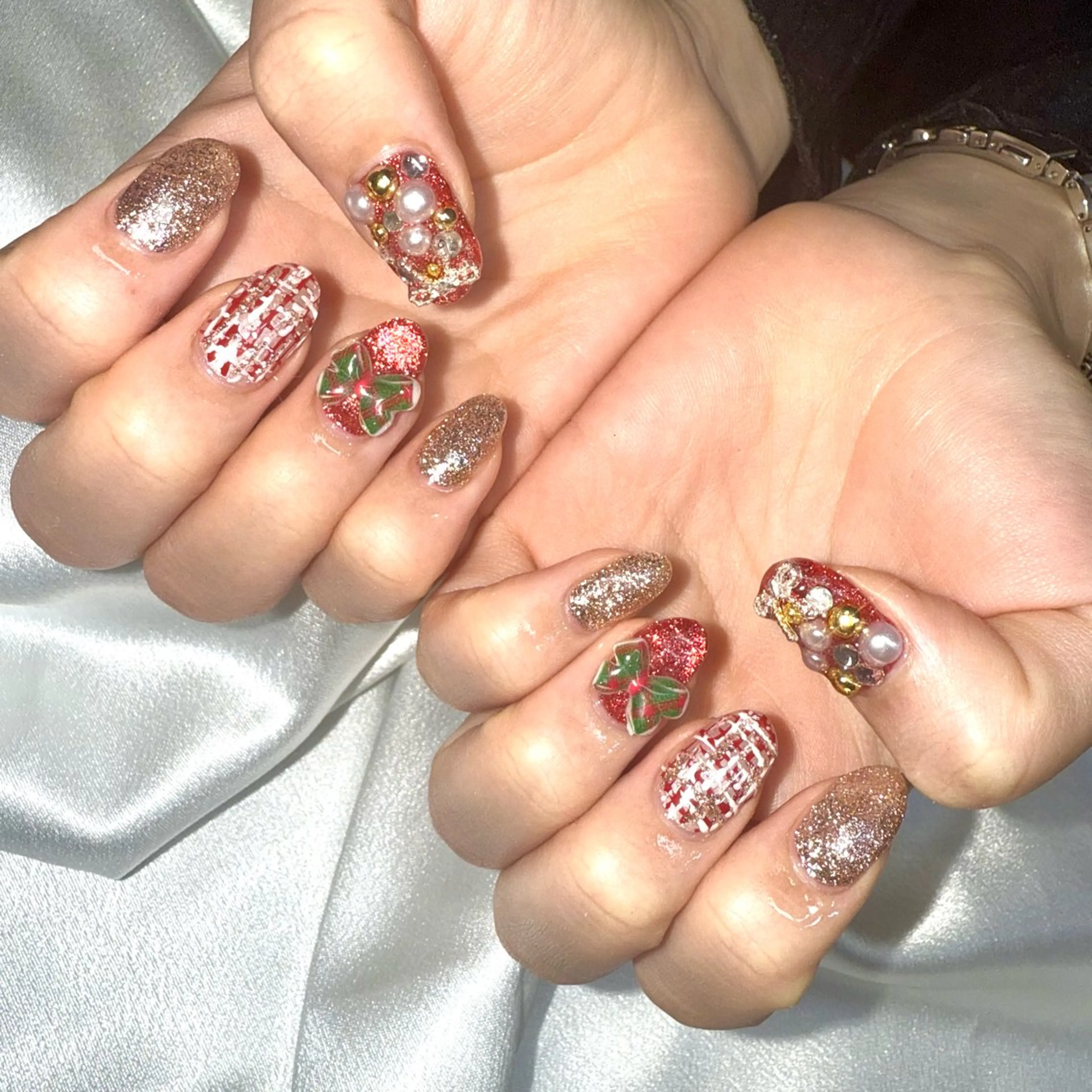 ネイル 冬ネイル クリスマス ハンドネイル ★Rinail... .のネイルデザイン