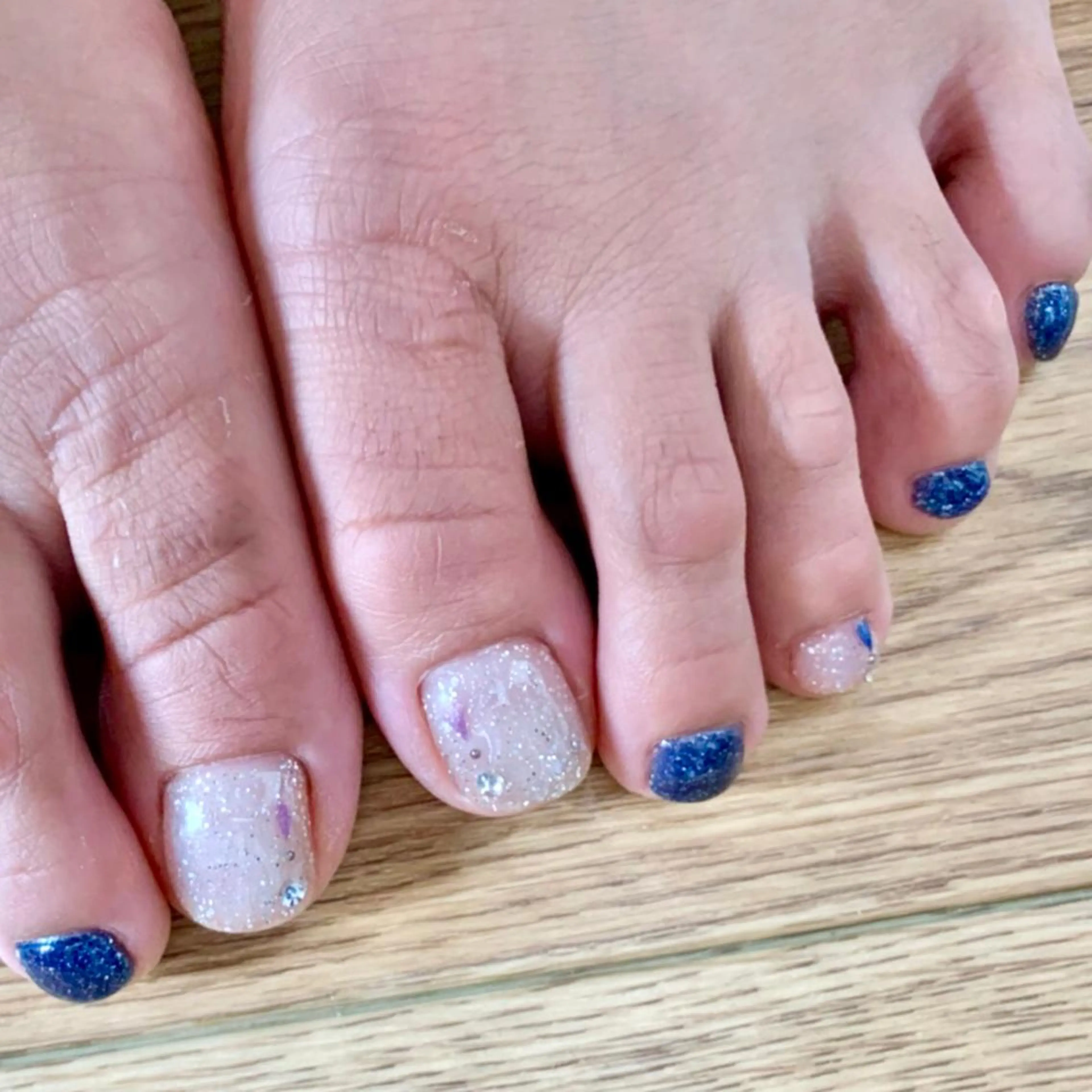 ネイル クリアネイル フットネイル ワンカラーネイル ステラ marikominoのネイルデザイン