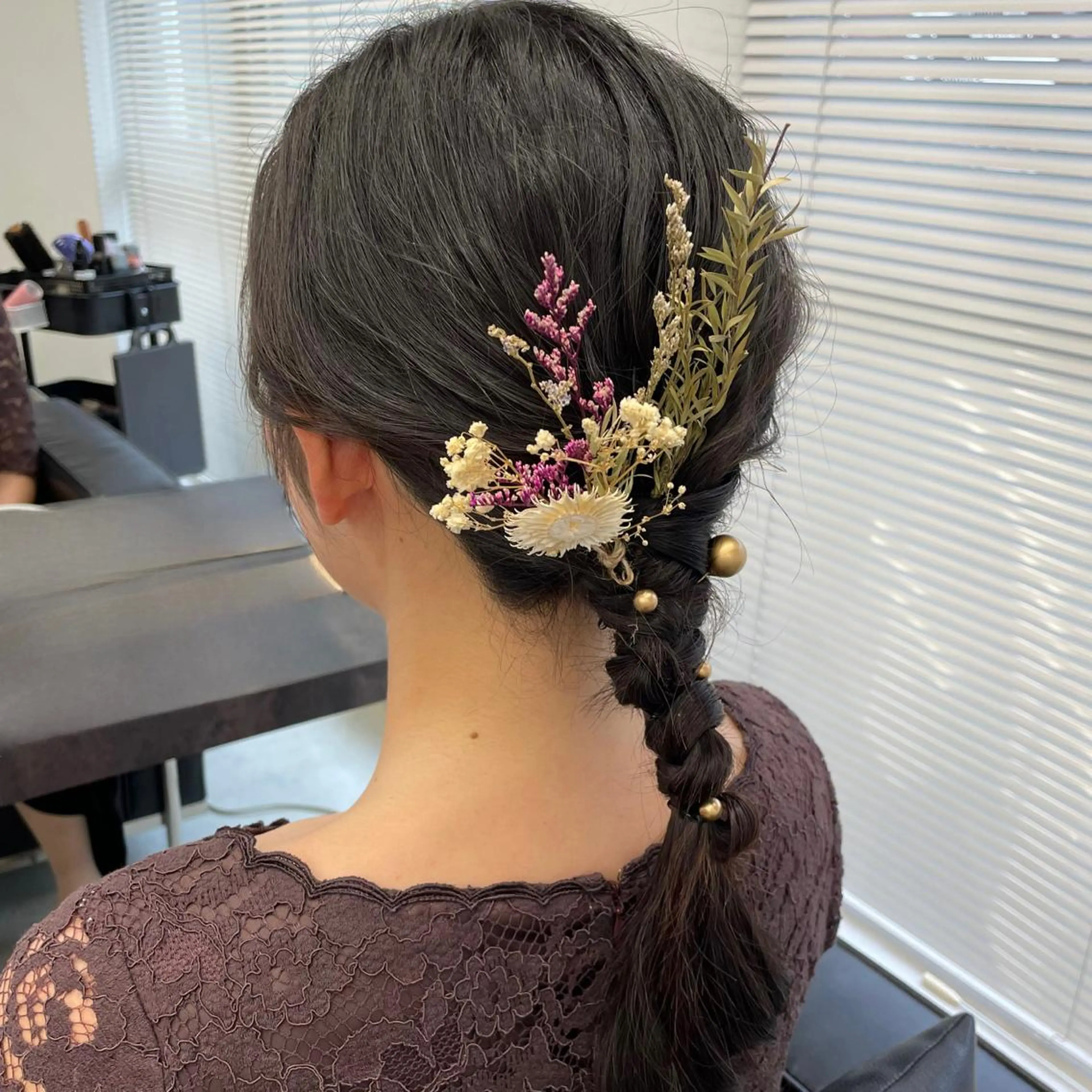 ヘアアレンジ 結婚式・ブライダル ヘアセット 💗韓国ヘア/透明感 💗若菜あいこのヘアスタイル