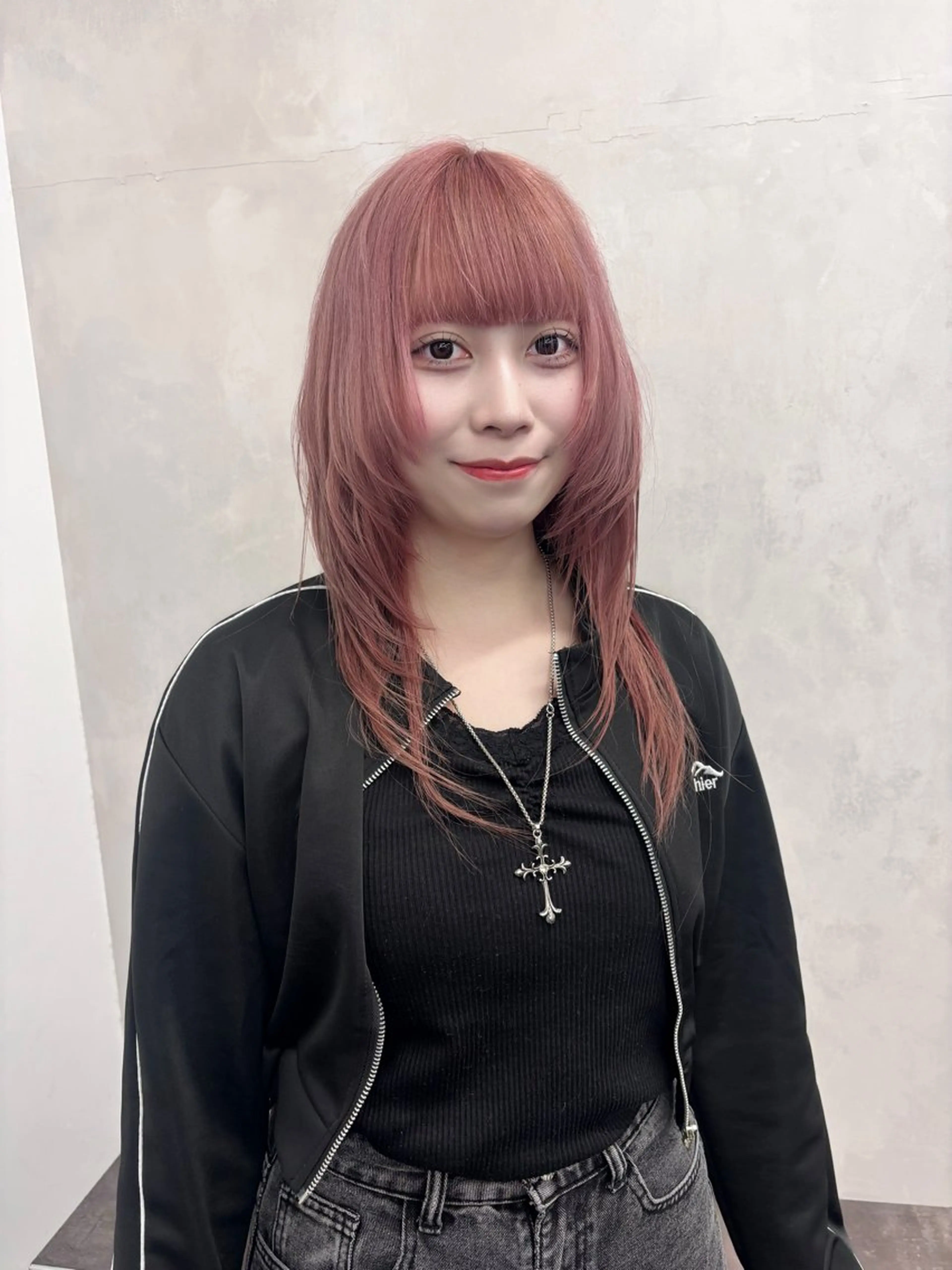 ミディアム レイヤーカット ヘアカラー GARTE所属・ゲンキ/ボブ /無料カットモデルのヘアスタイル