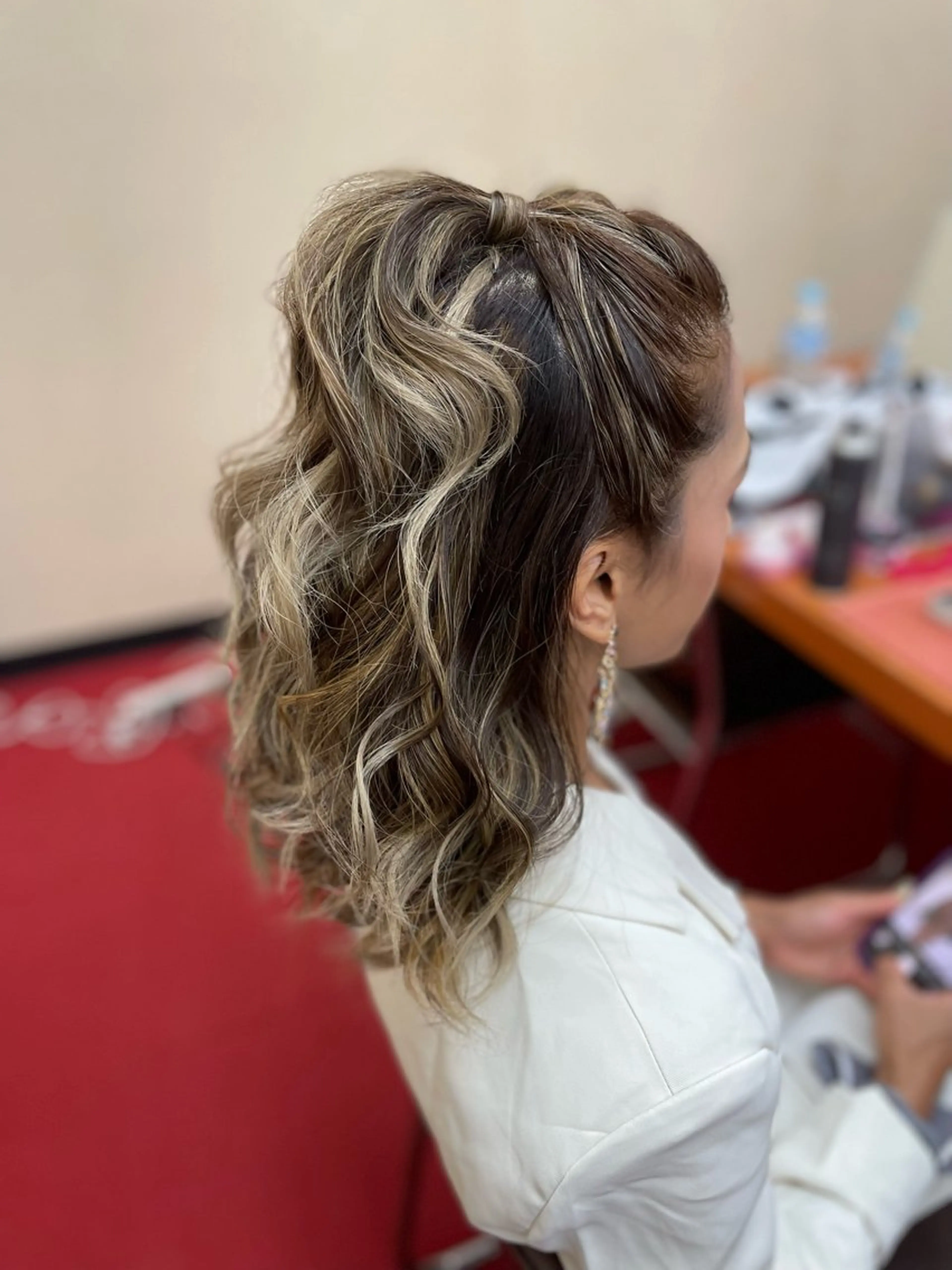 セミロング 外国人風カラー ヘアセット 六本木/ヘアセット /hairmakeのヘアスタイル